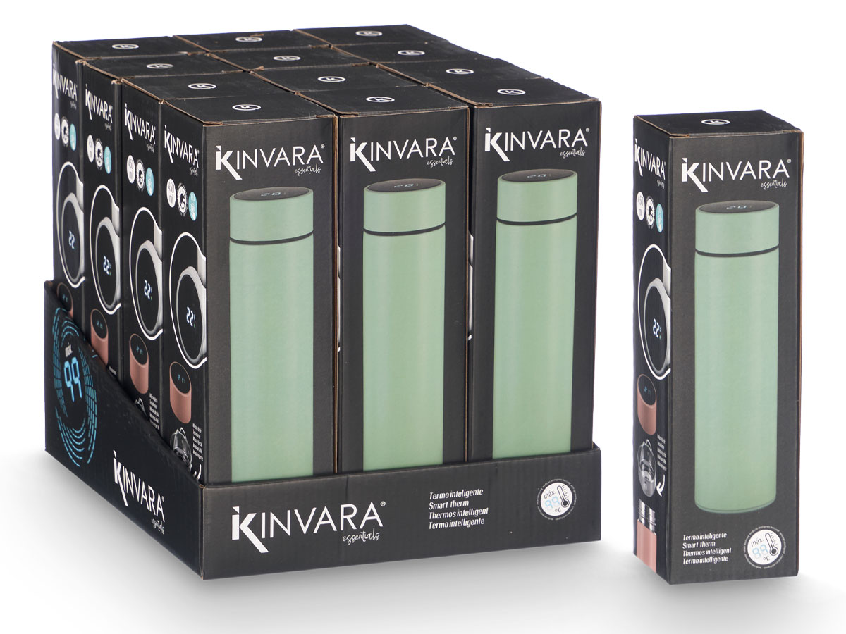 TERMO TERMOMETRO DIGITAL 450ML ROSA 6.5X6.5X22.5CM 3