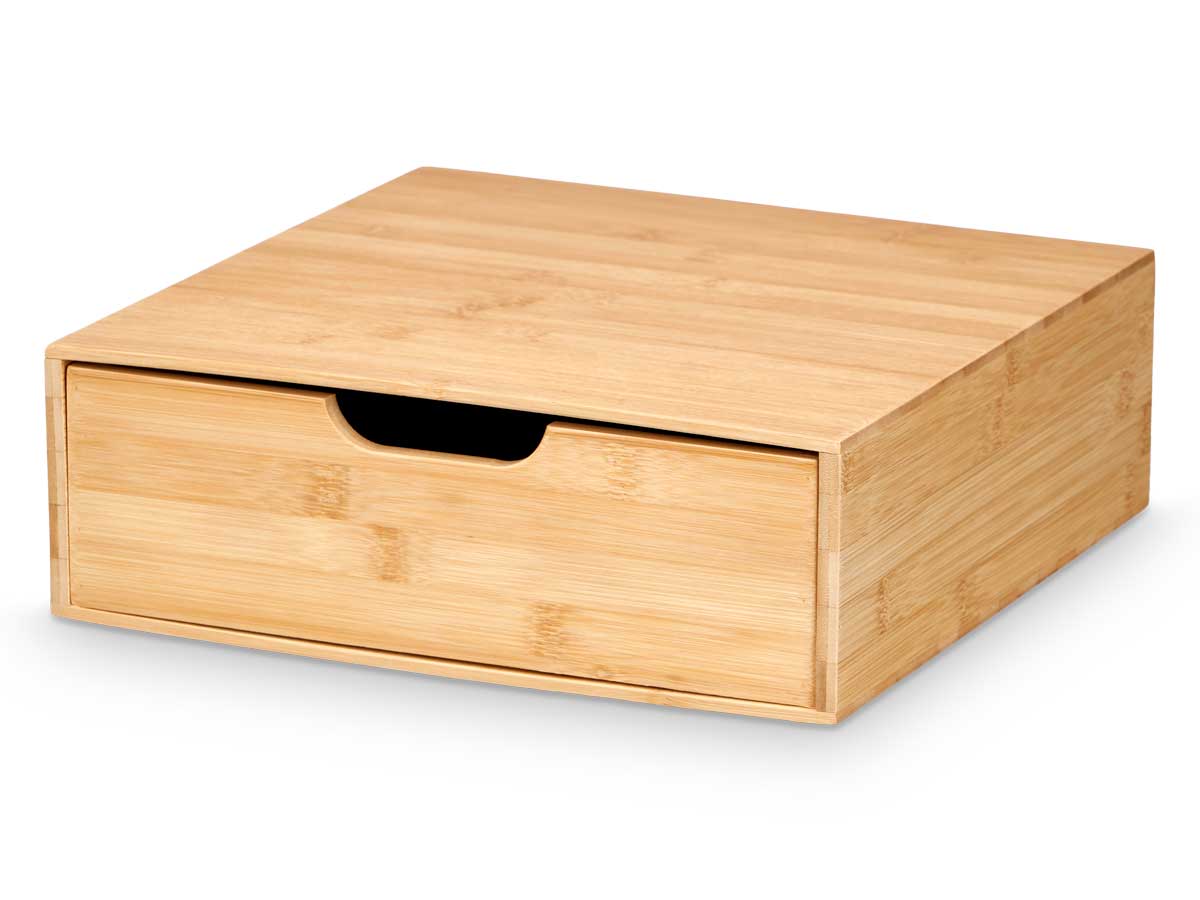 Caja bambu cuadrada cajon 30x30x10cm 2