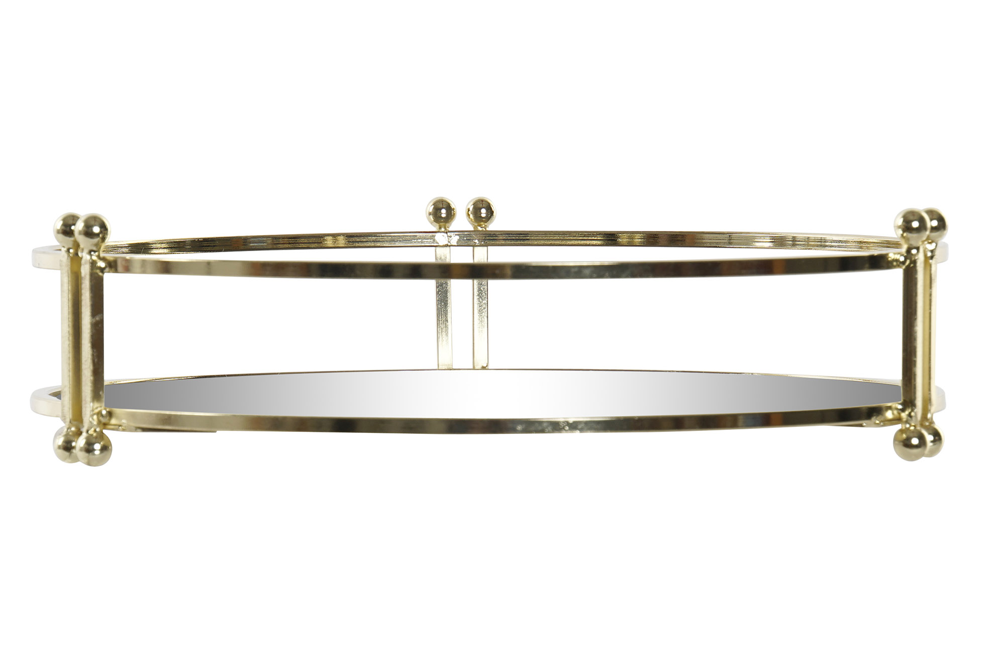 BANDEJA DECORACION METAL ESPEJO 21.5X21.5X5.5CM DO 3