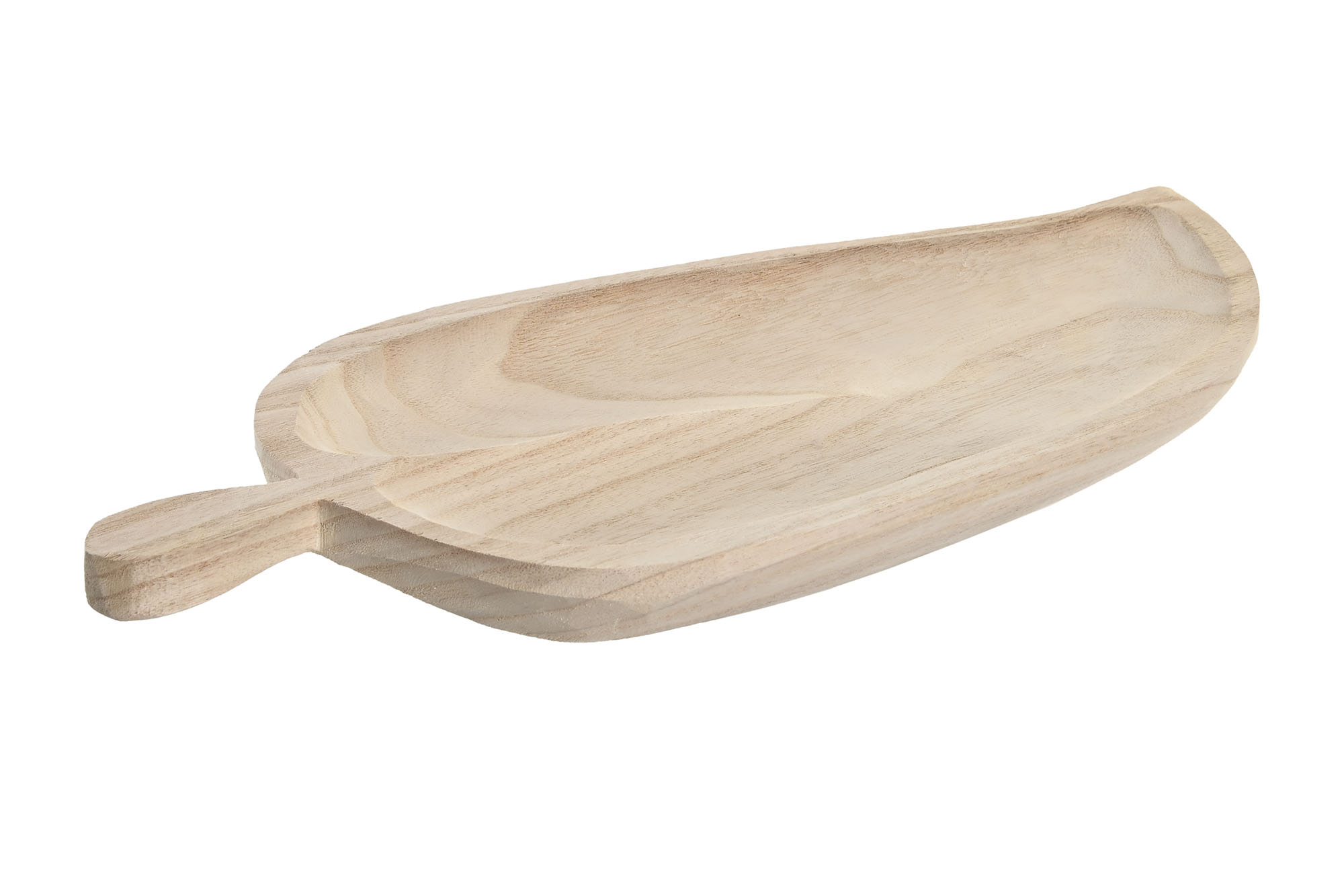 CENTRO MESA PAULOWNIA 49X23X3 HOJA NATURAL MARRON