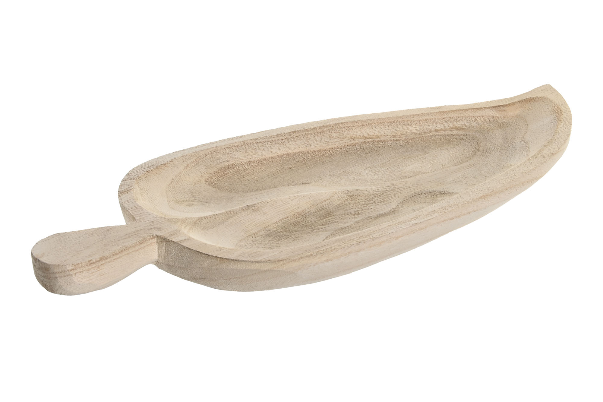 CENTRO MESA PAULOWNIA 45X18X3CM HOJA NATURAL