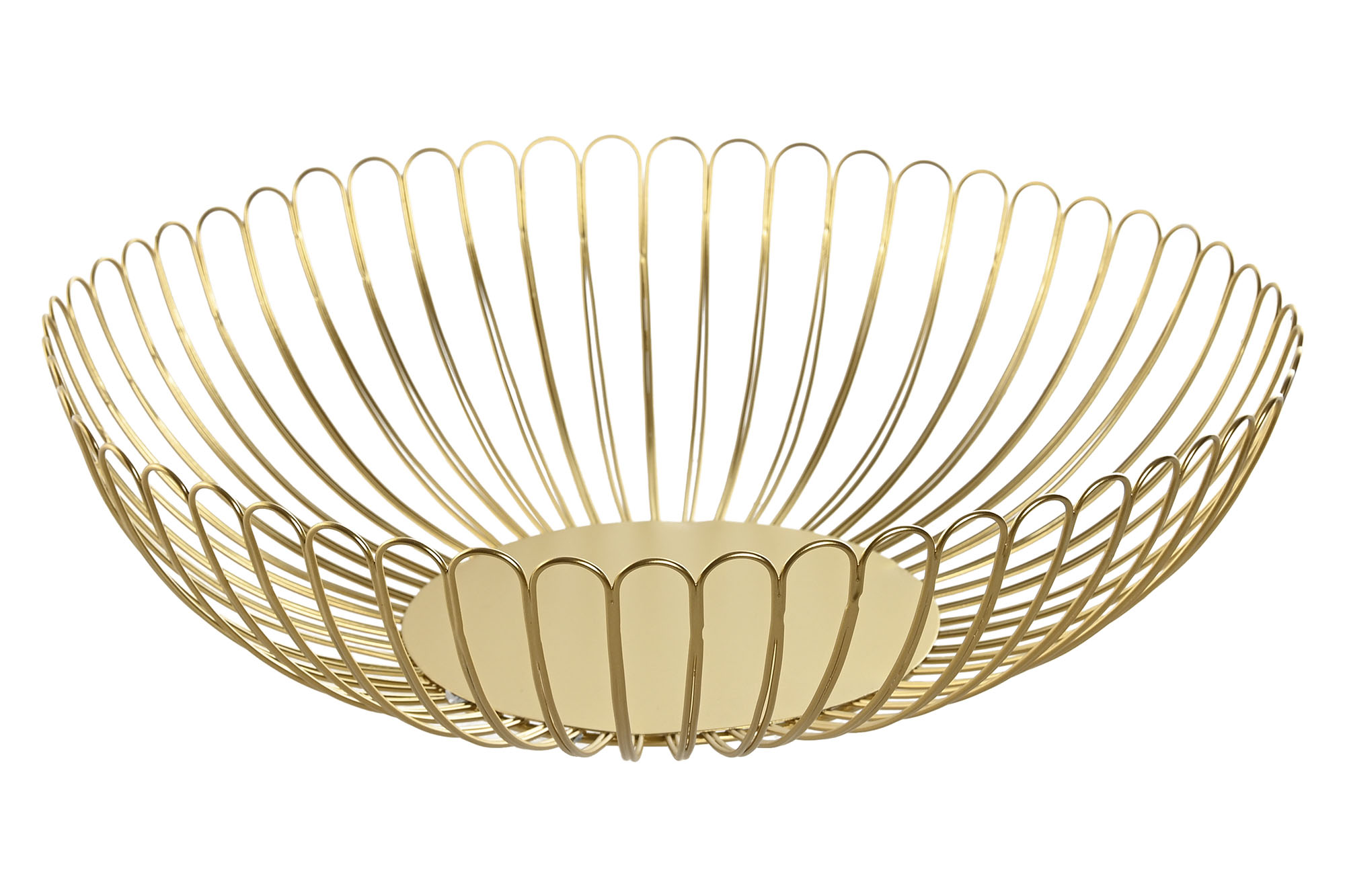 CENTRO MESA METAL 32X32X8,5 BRILLANTE DORADO