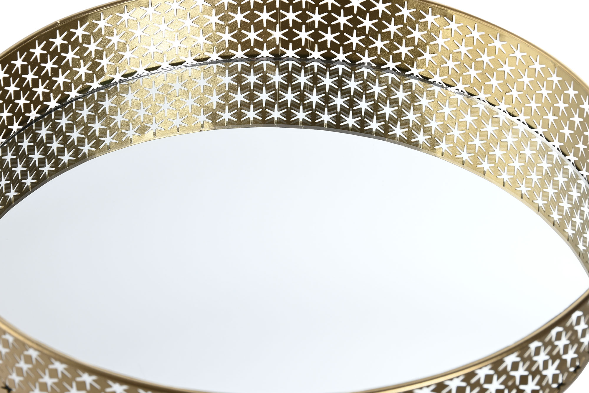 BANDEJA METAL CRISTAL 30,5X30,5X6 DORADO 2