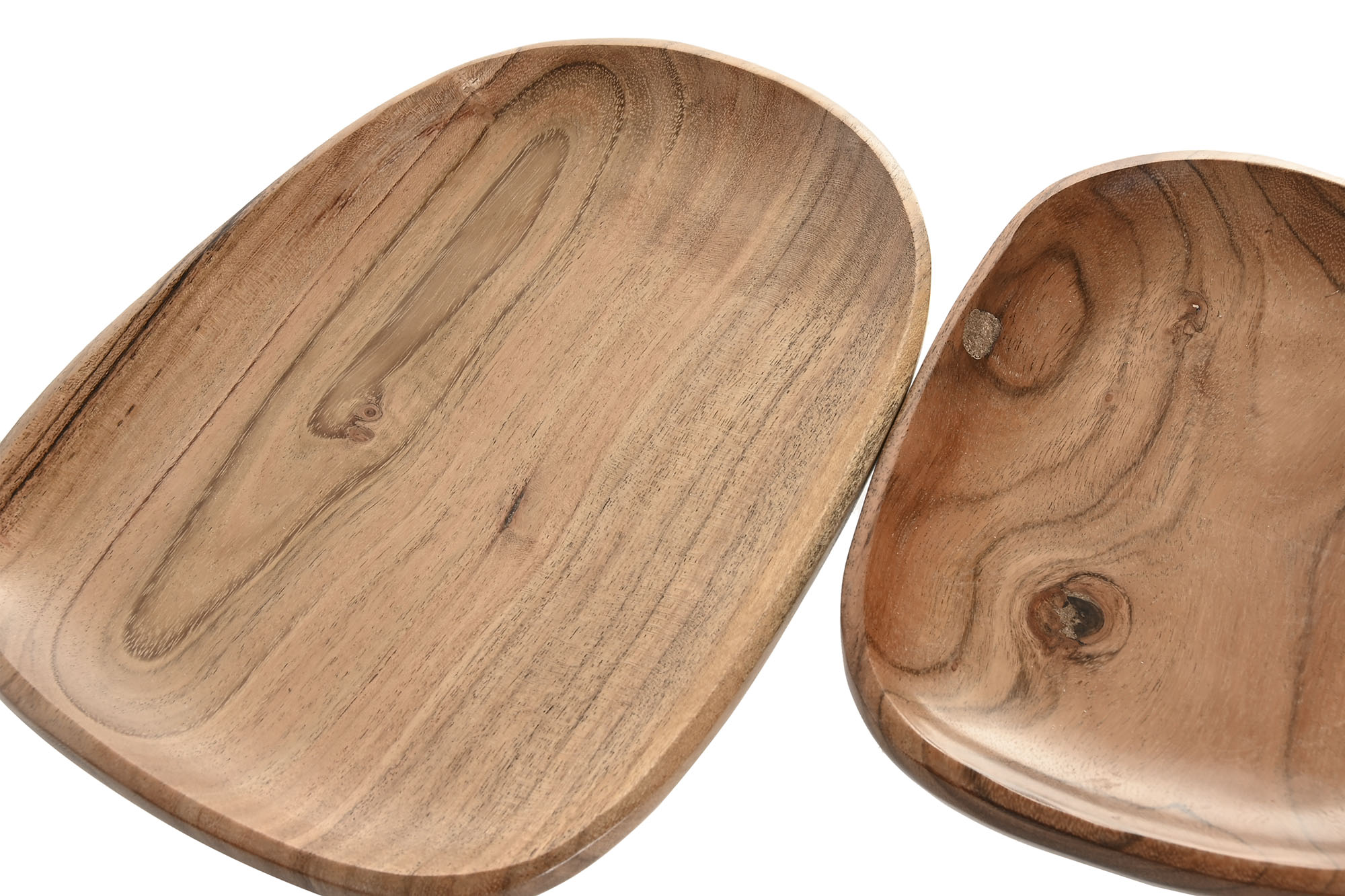 CENTRO MESA MANGO 23X16X2,5 NATURAL MARRON 2