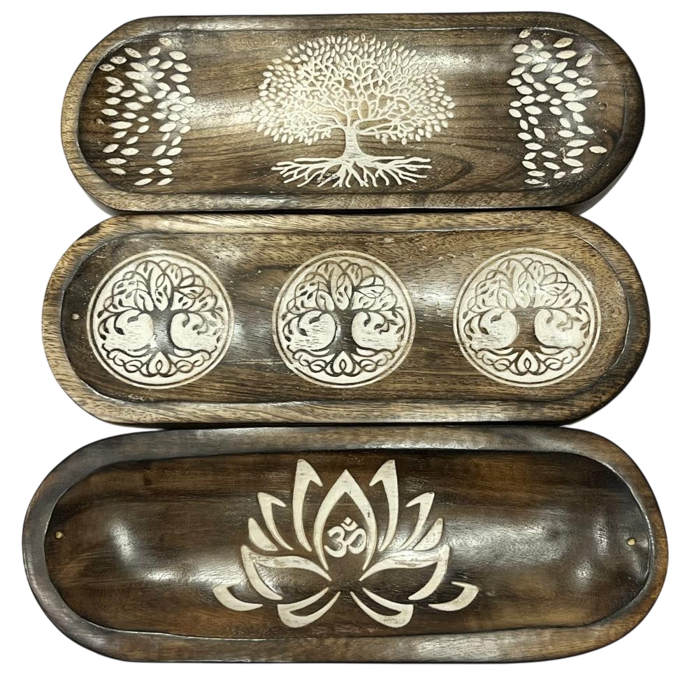 BANDEJA VACIABOLSILLOS MANGO 28X10X3CM FLOR