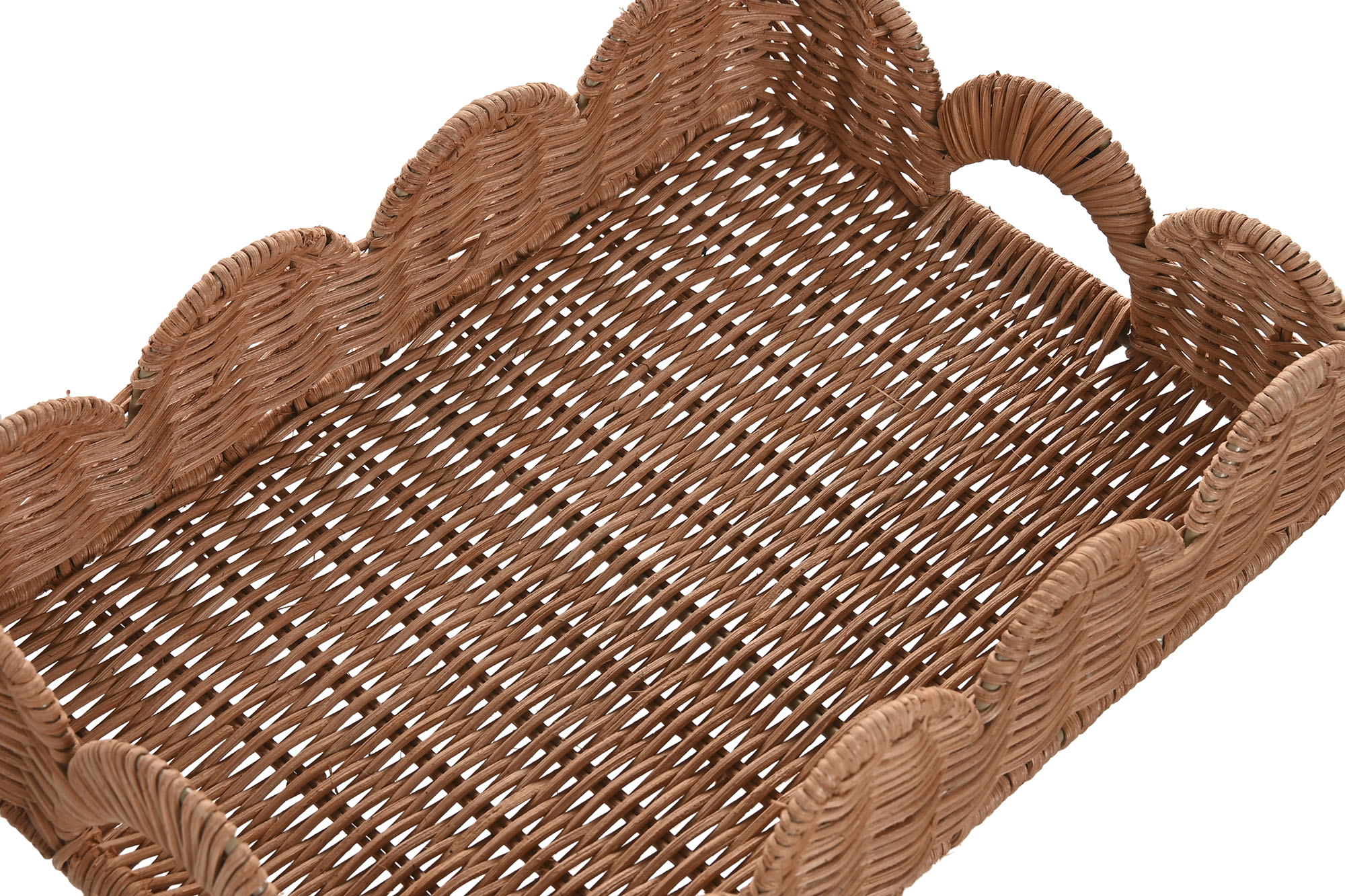 BANDEJA DECORACION RATAN METAL 30X20X6CM 2