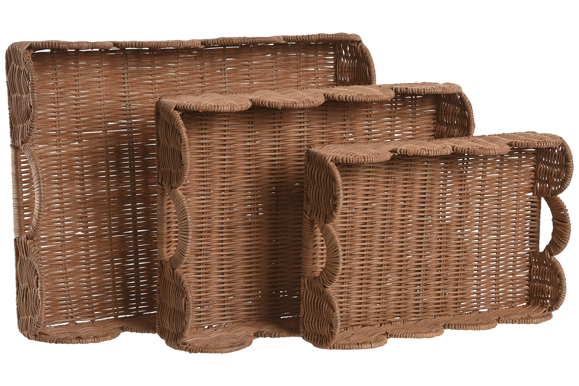 BANDEJA DECORACION RATAN METAL 40X30X9CM 4