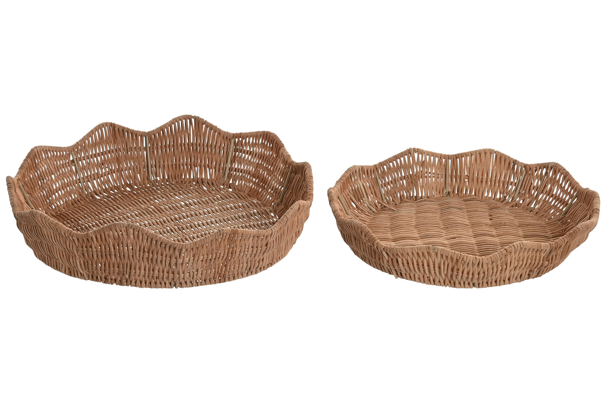 CENTRO MESA RATAN METAL 30X30X7 NATURAL