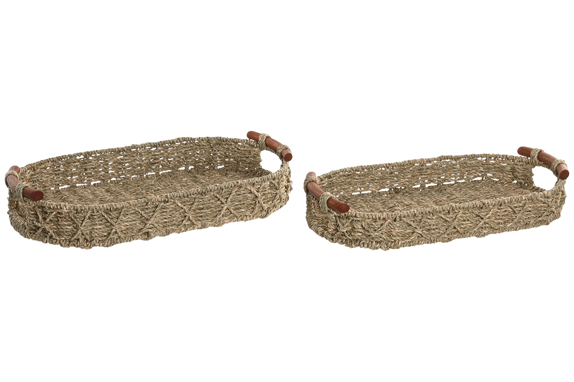 CENTRO MESA SEAGRASS MADERA 45X23X6CM NATURAL
