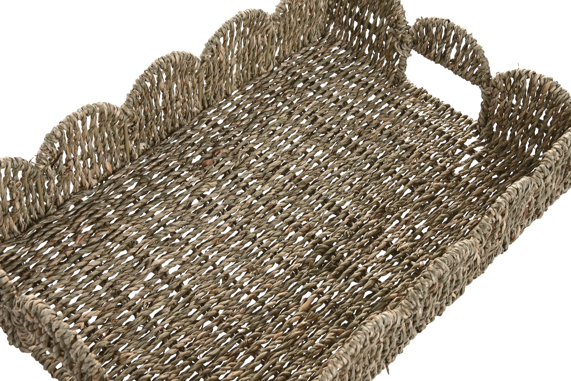 BANDEJA DECORACION SEAGRASS METAL 48X33X10CM 2