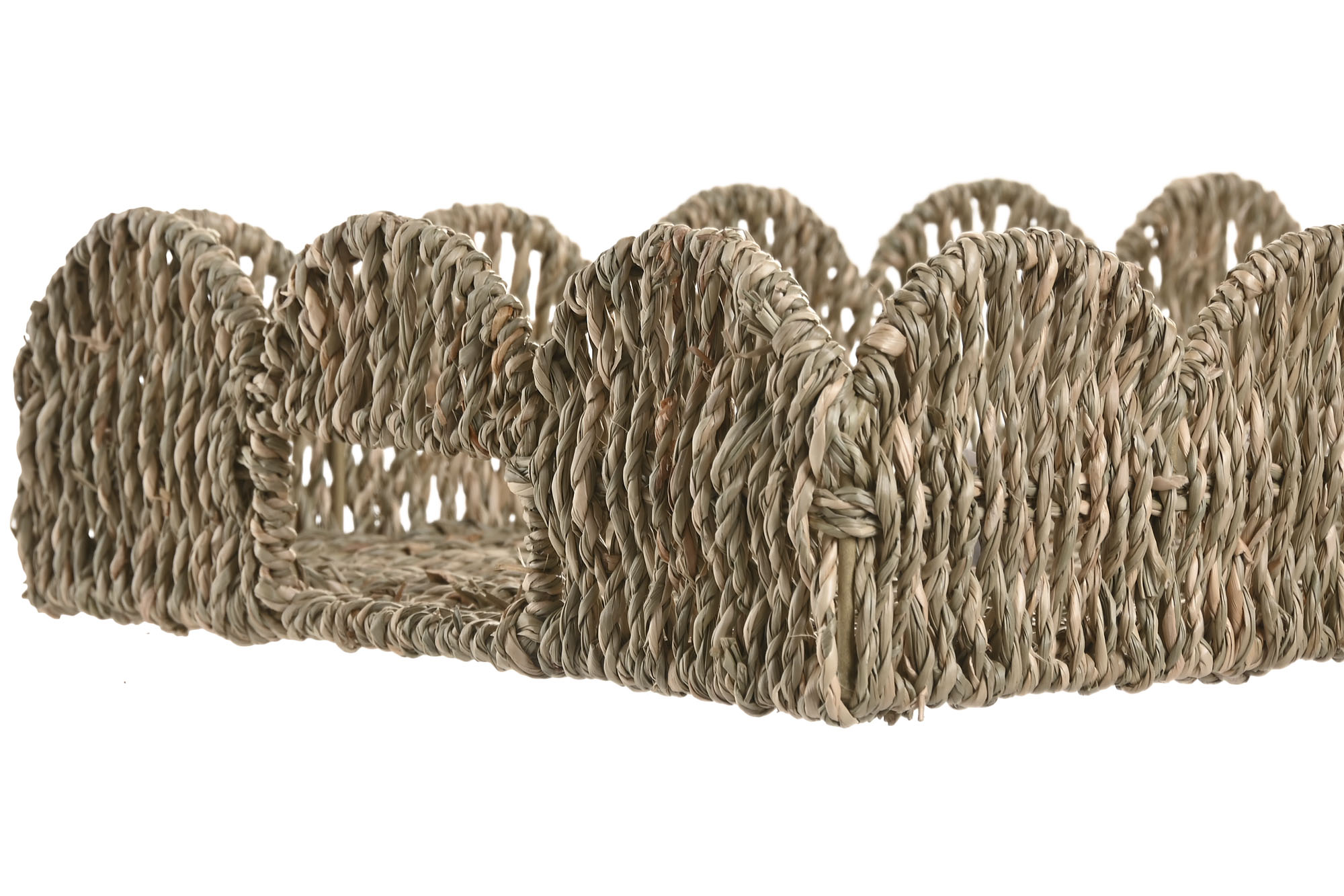 BANDEJA DECORACION SEAGRASS METAL 43X28X9CM 3