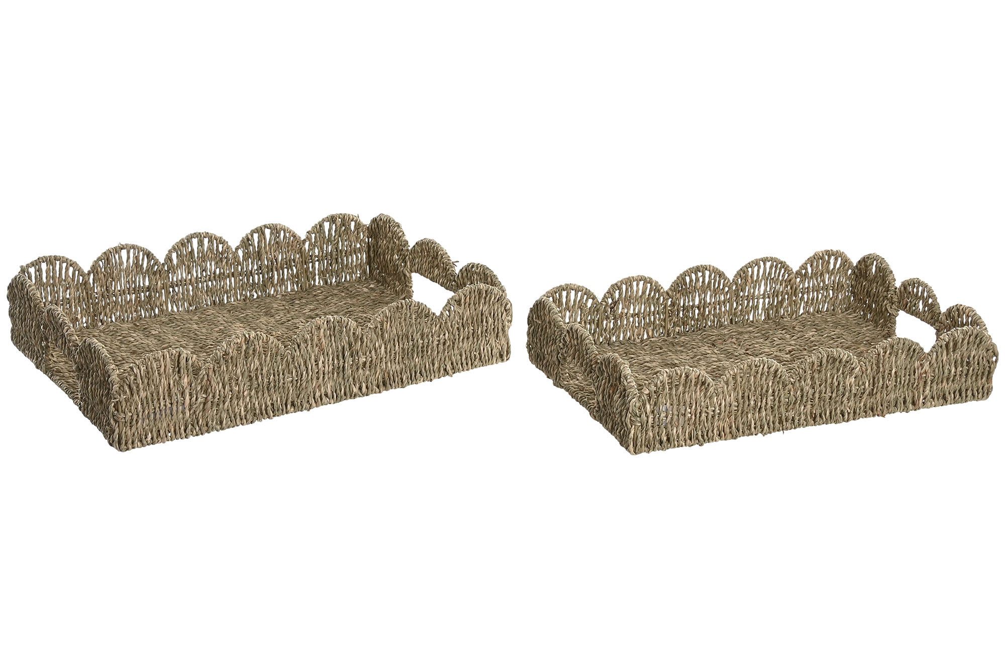 BANDEJA DECORACION SEAGRASS METAL 48X33X10CM