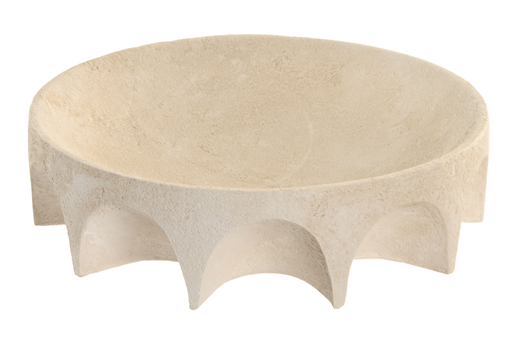 CENTRO MESA CEMENTO 26X26X7 CREMA