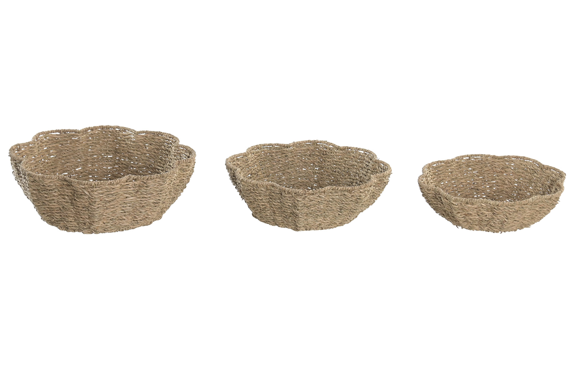 CENTRO MESA  SEAGRASS METAL 31,5X31,5X11,5CM  NATU