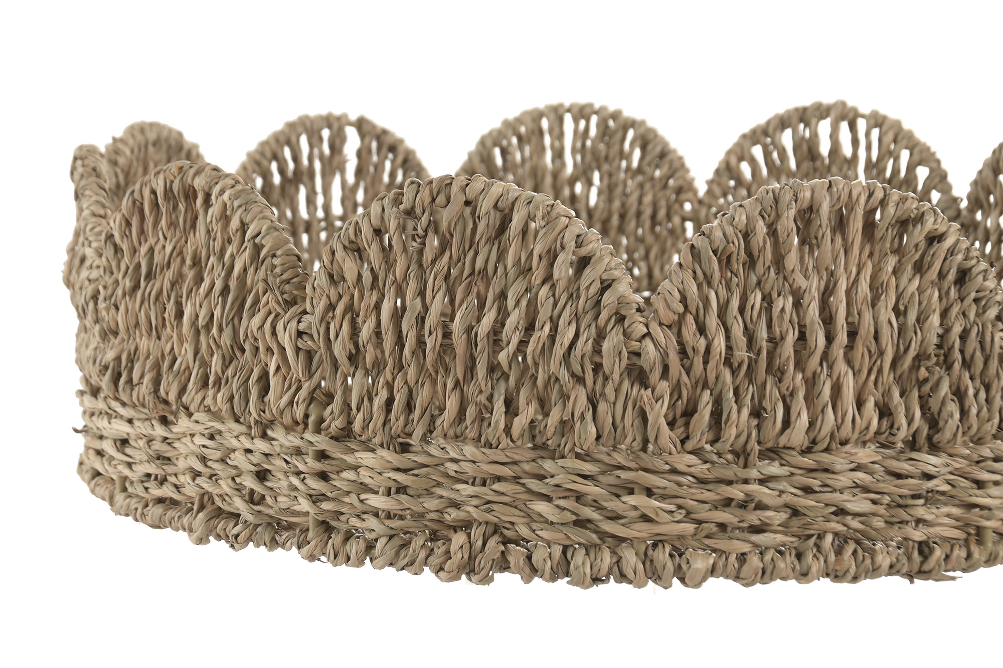 BANDEJA SEAGRASS METAL 40X40X13 NATURAL 3