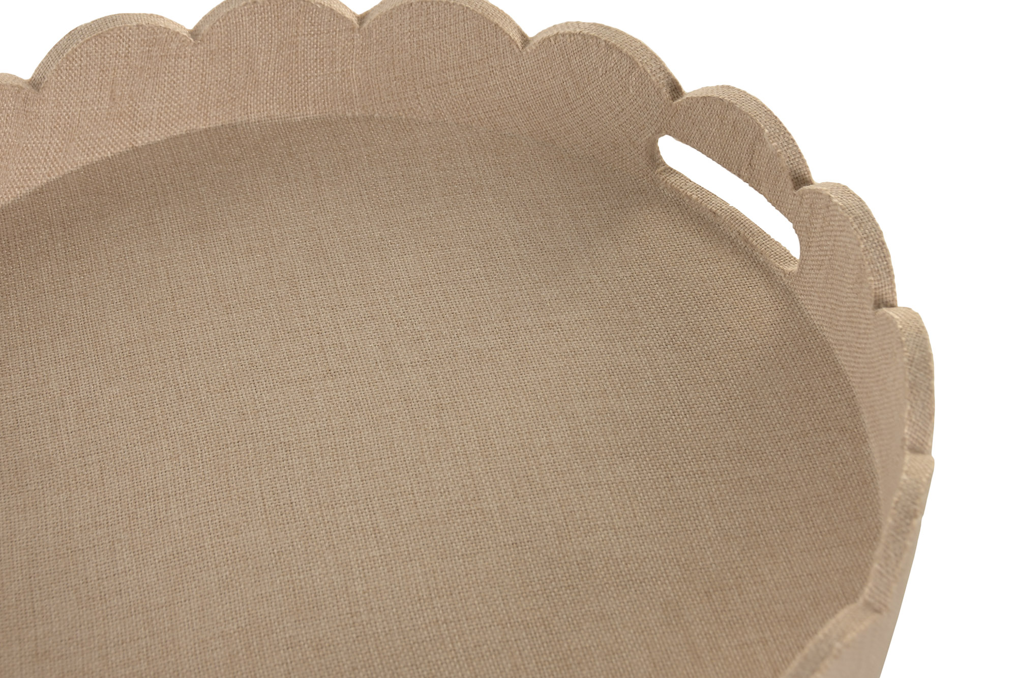 BANDEJA LINO MDF 39X6,5X39 TAPIZADO BEIGE 2