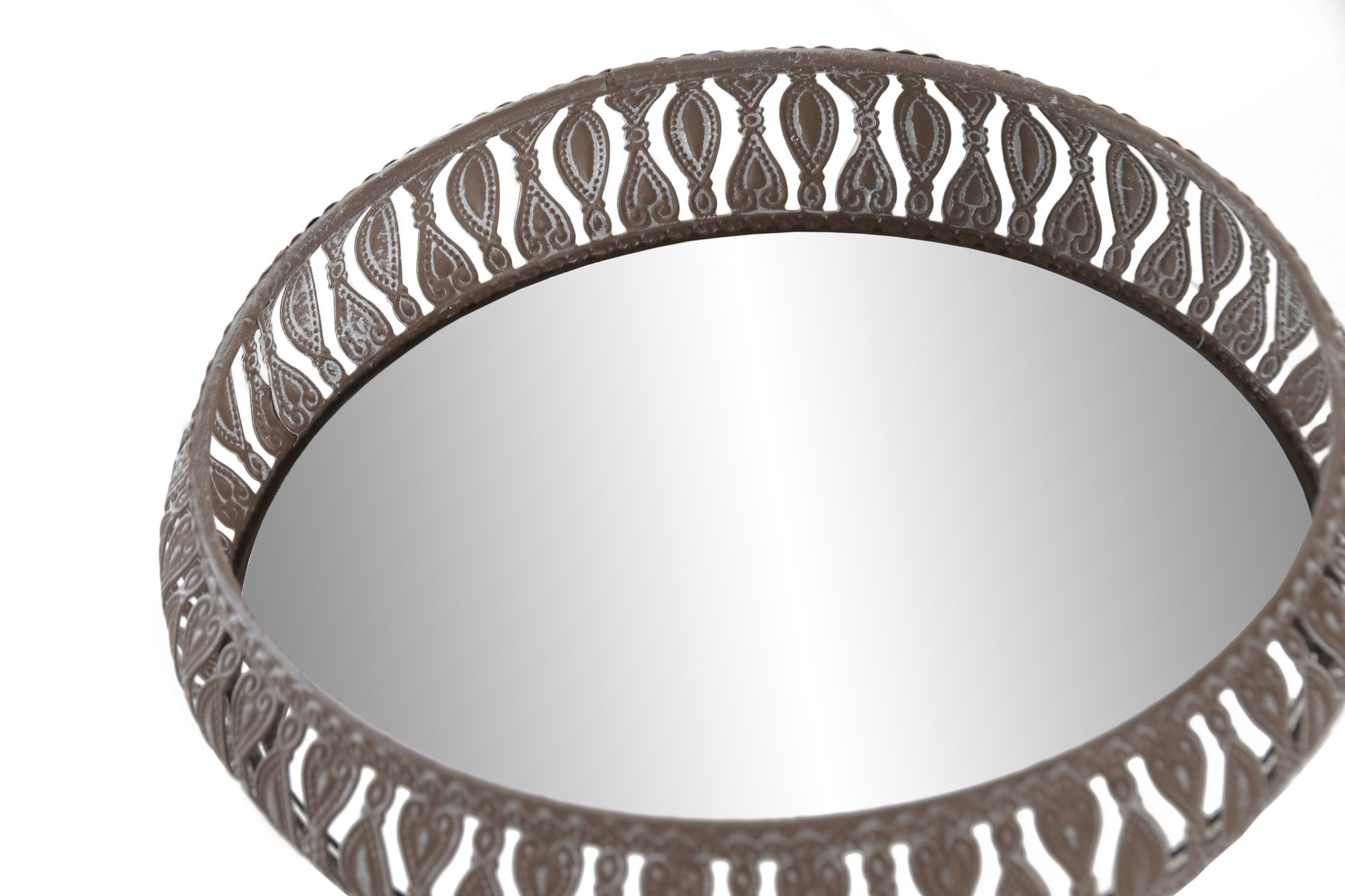 BANDEJA  METAL ESPEJO 20X20X5 ENVEJECIDO 2