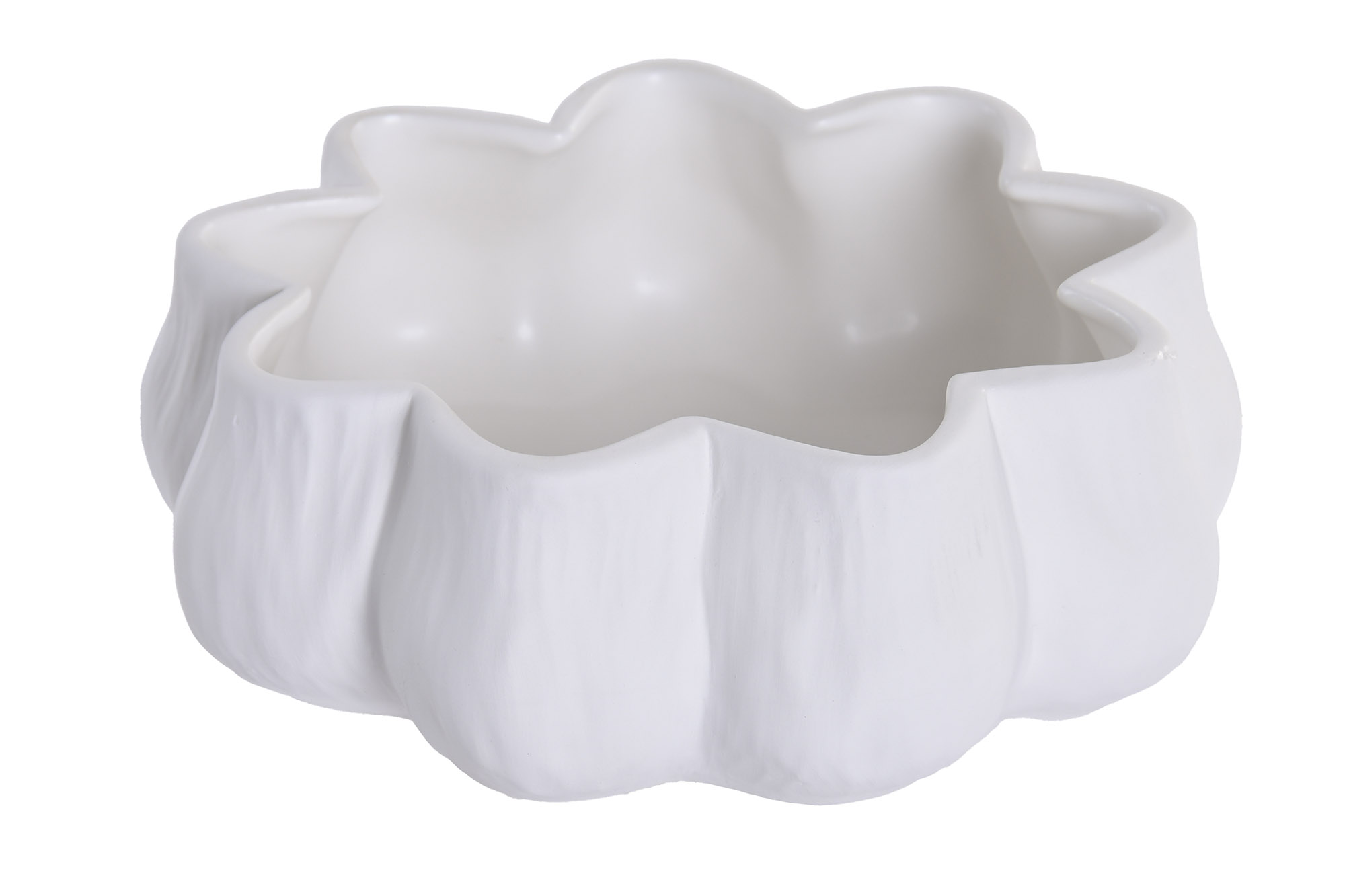 CENTRO MESA CERAMICA 25X25X8.5 BLANCO