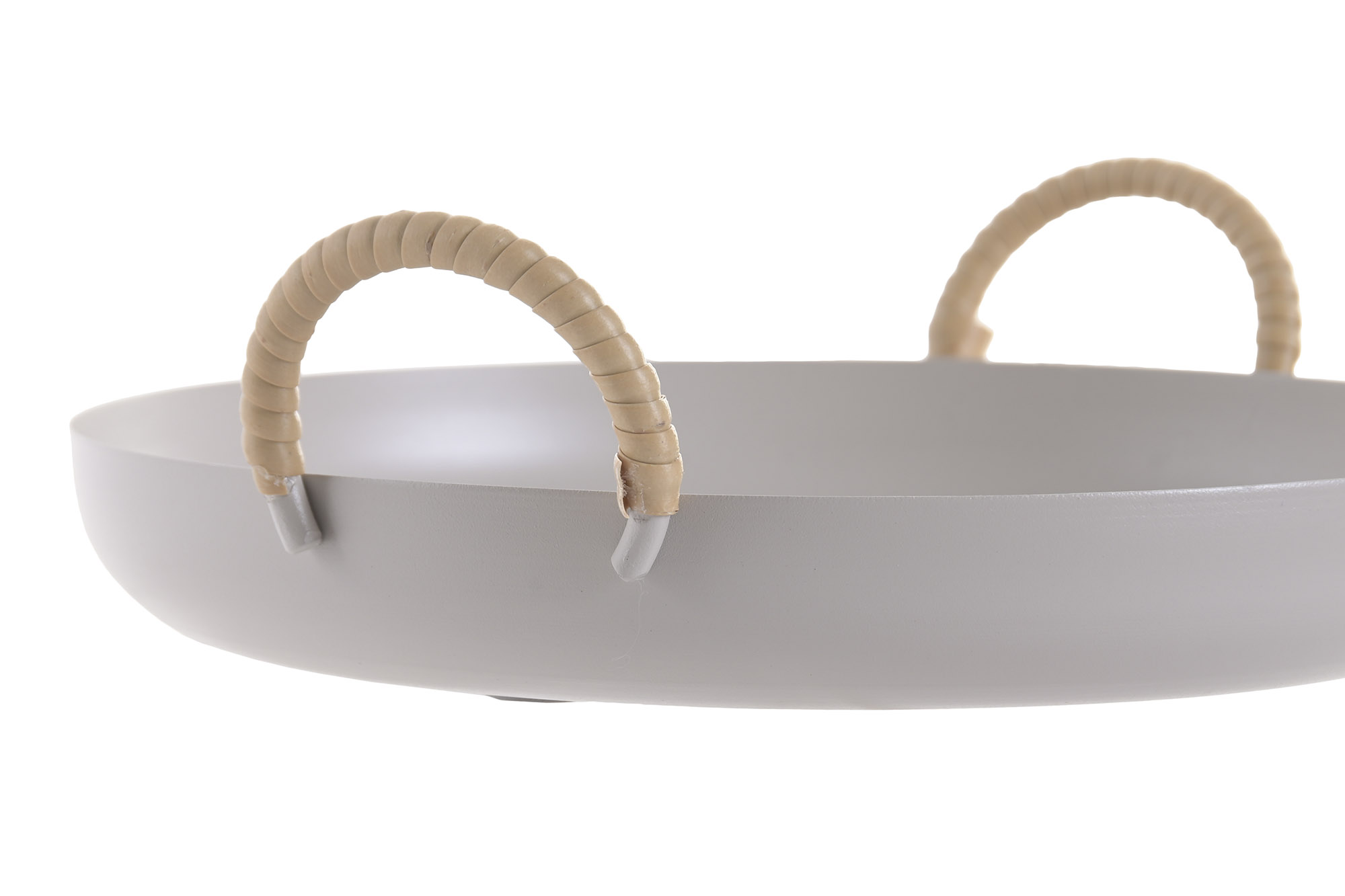 CENTRO MESA  METAL PE 28X28X9 CREMA 2
