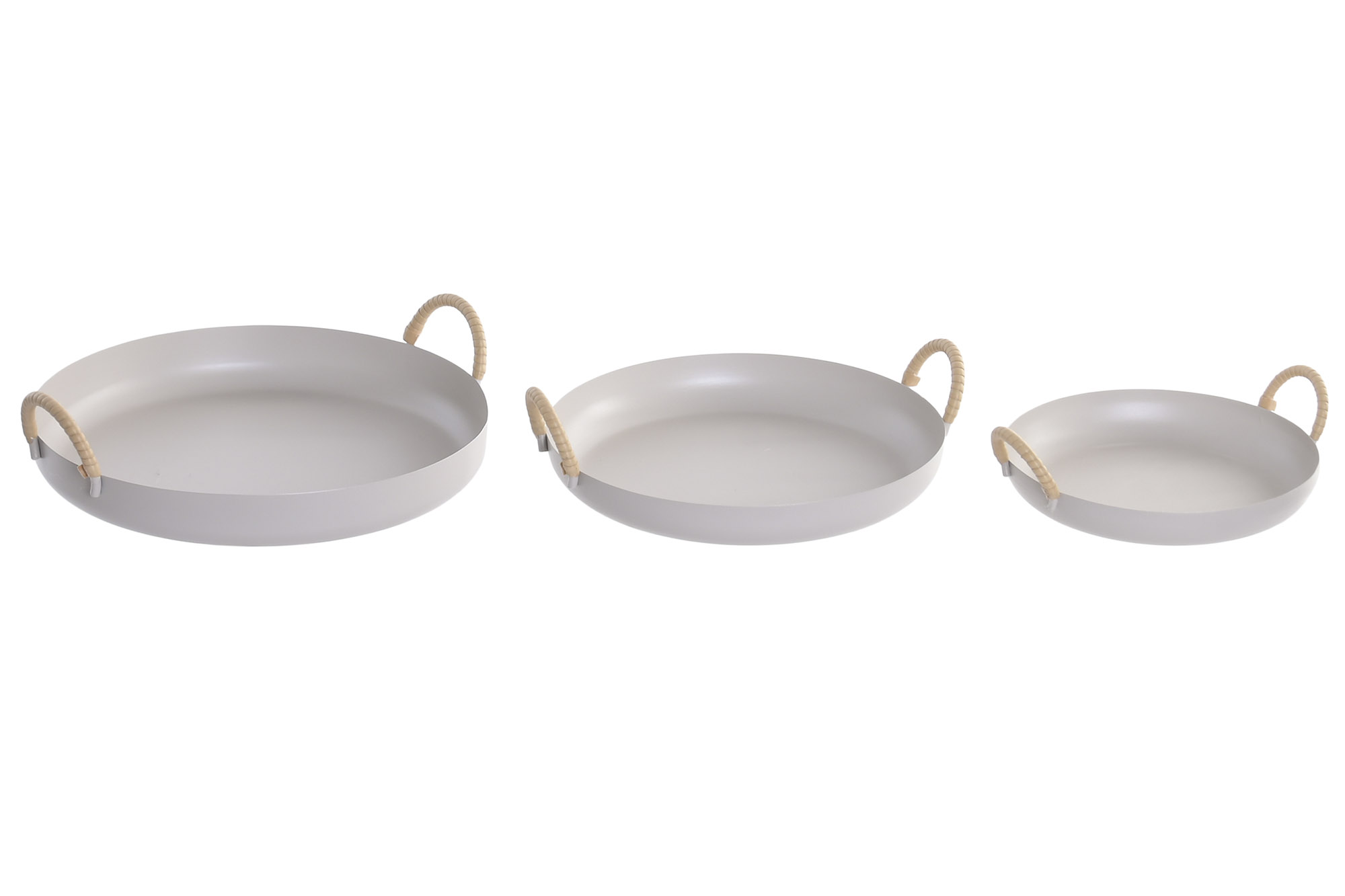 CENTRO MESA  METAL PE 28X28X9 CREMA