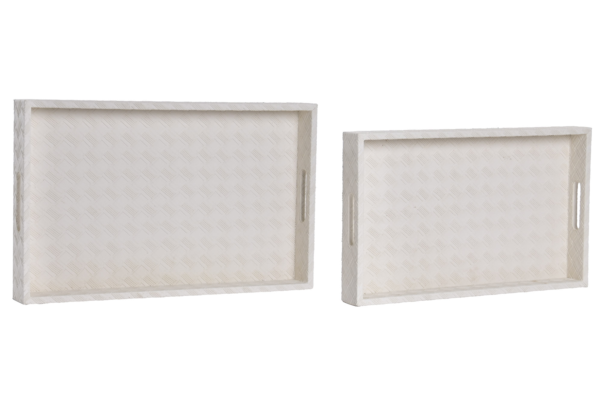 BANDEJA PU MADERA 40x24x4 BLANCO 3