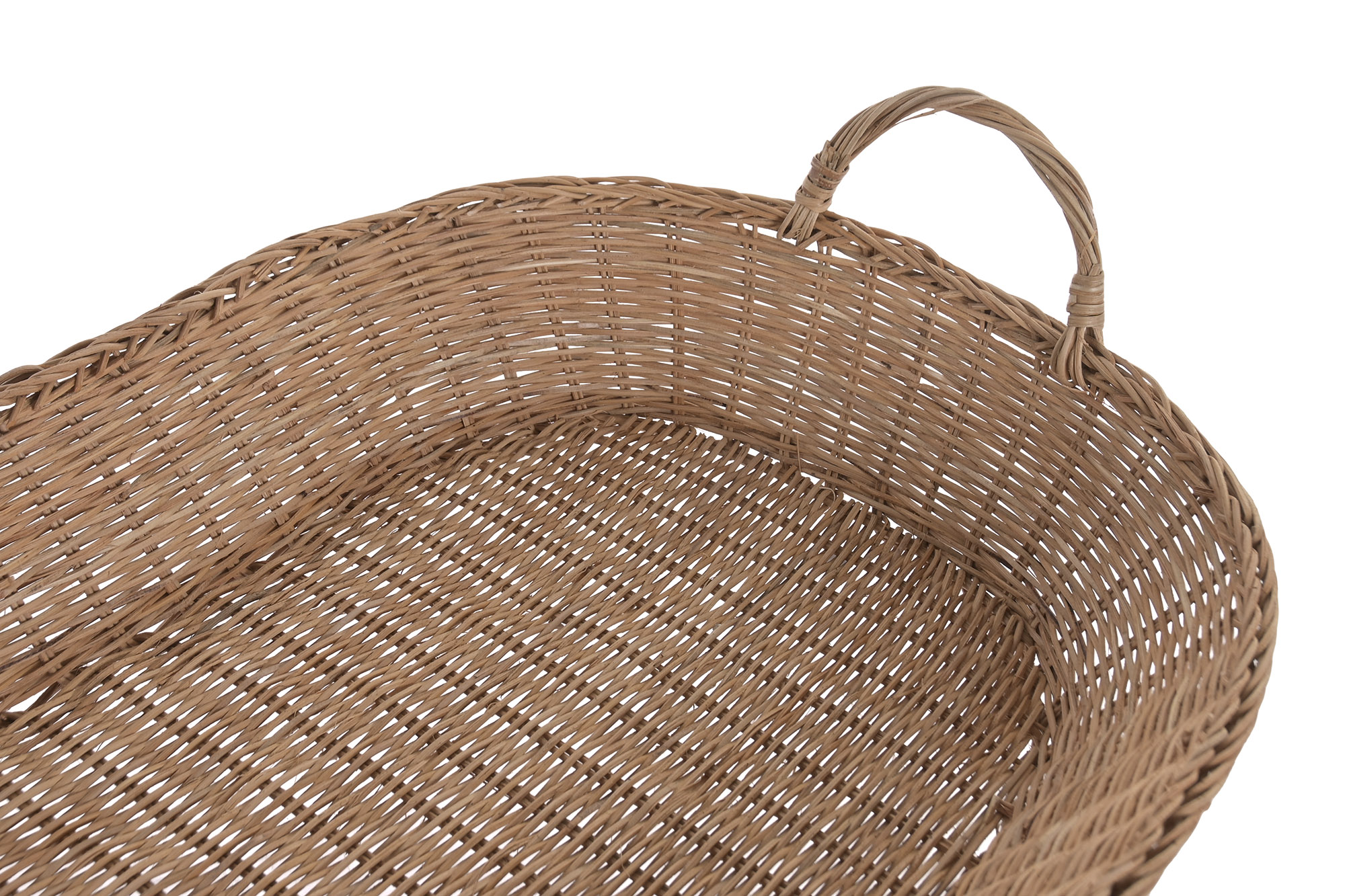 BANDEJA RATAN METAL 77X43X10 NATURAL 2