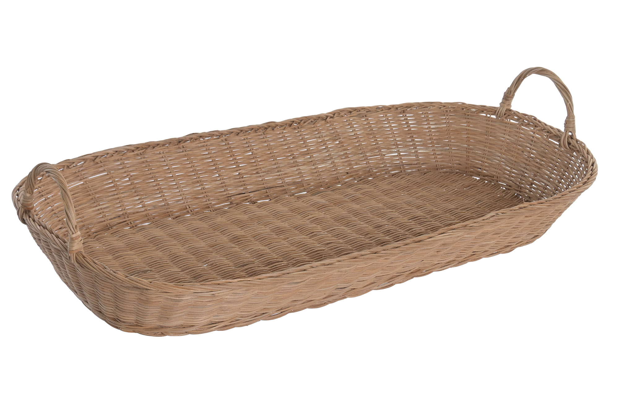 BANDEJA RATAN METAL 77X43X10 NATURAL