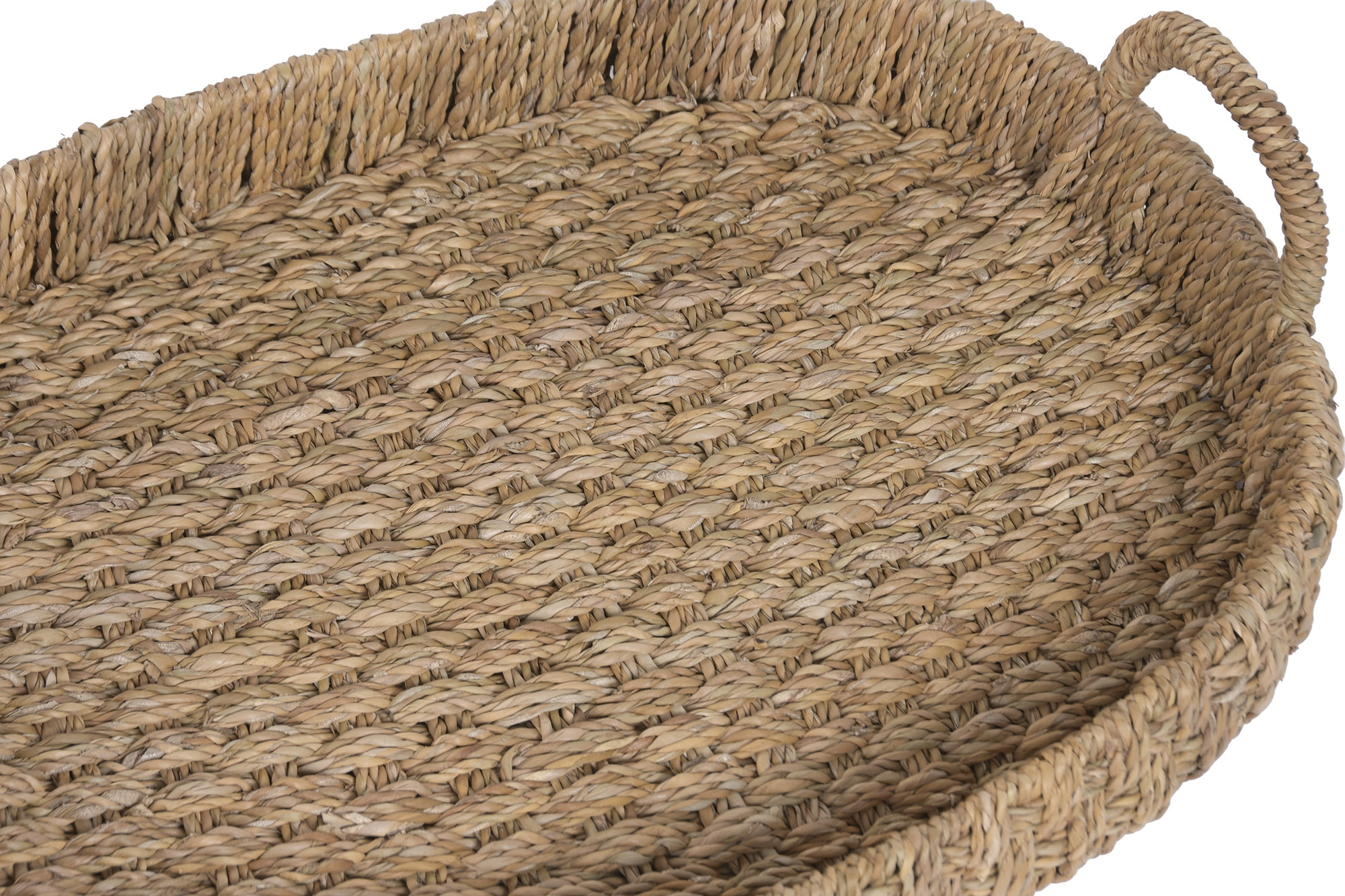 BANDEJA  SEAGRASS METAL 56X38X6 NATURAL 2