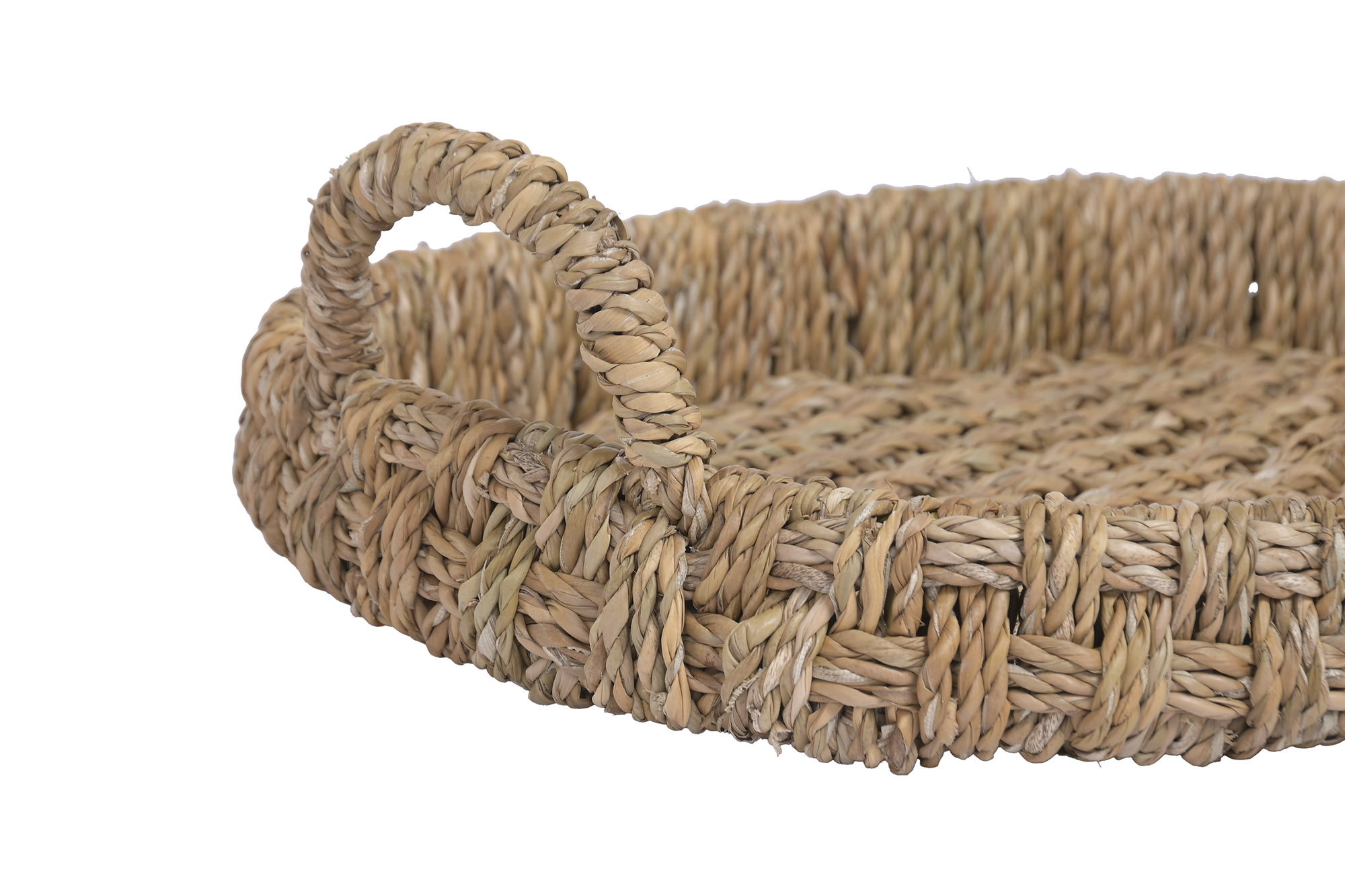BANDEJA  SEAGRASS METAL 56X38X6 NATURAL 3
