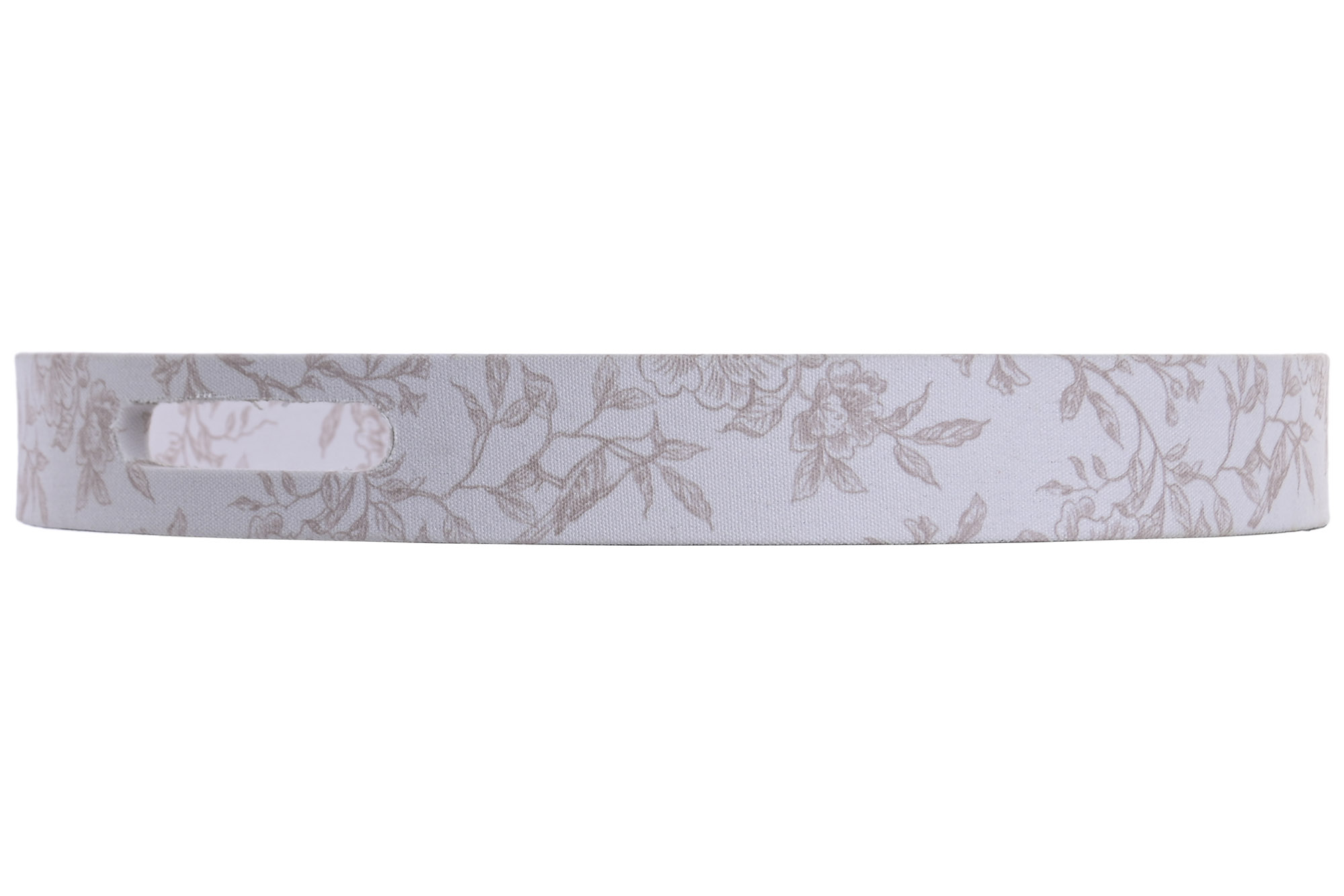 BANDEJA LINO MADERA 40X40X5 FLORAL TAPIZADO BLANCO 3