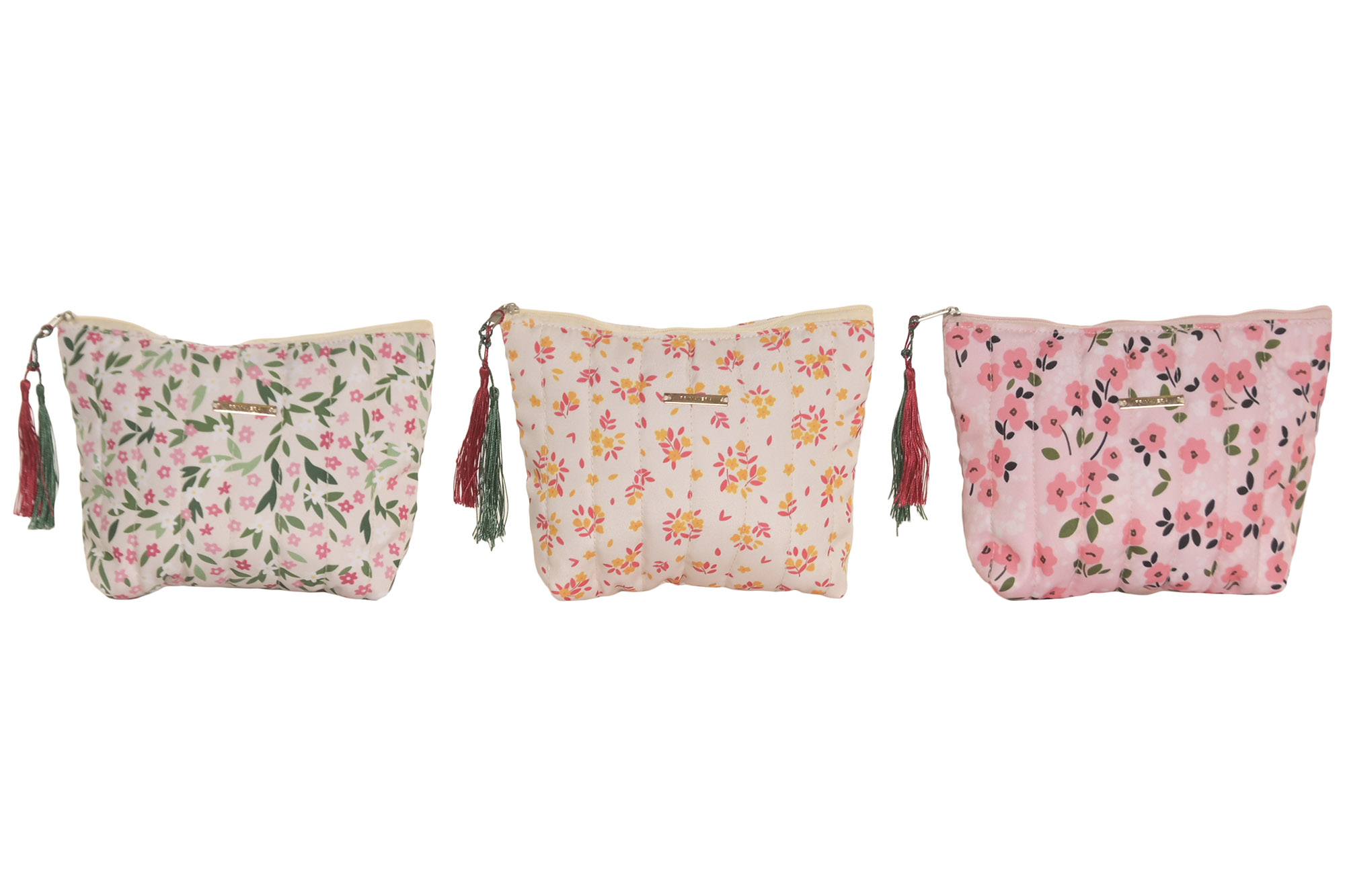 NECESER POLIESTER EVA 21X5X15 FLORES VERDE