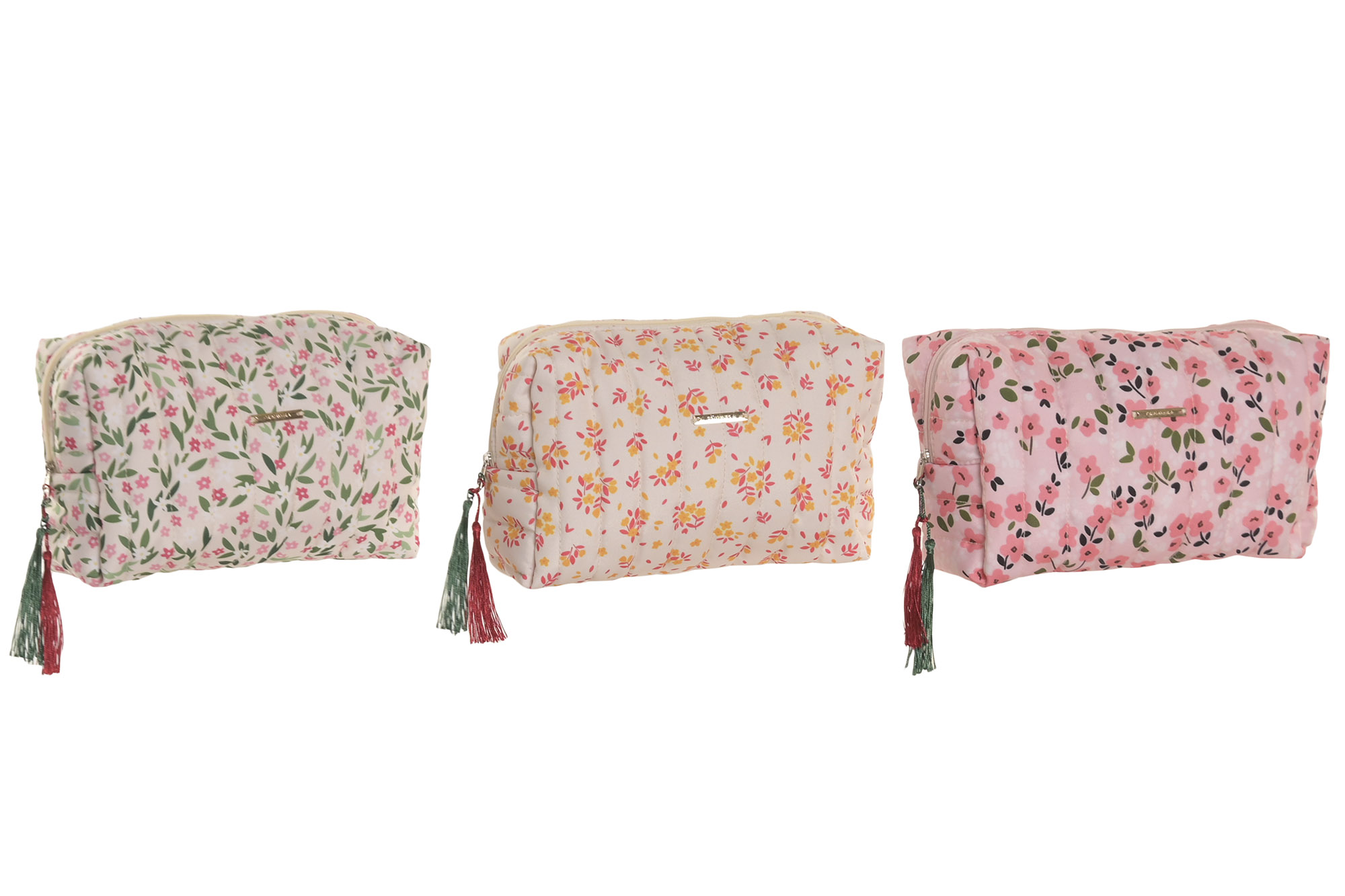 NECESER POLIESTER EVA 24X10X14,5 FLORES AMARILLO