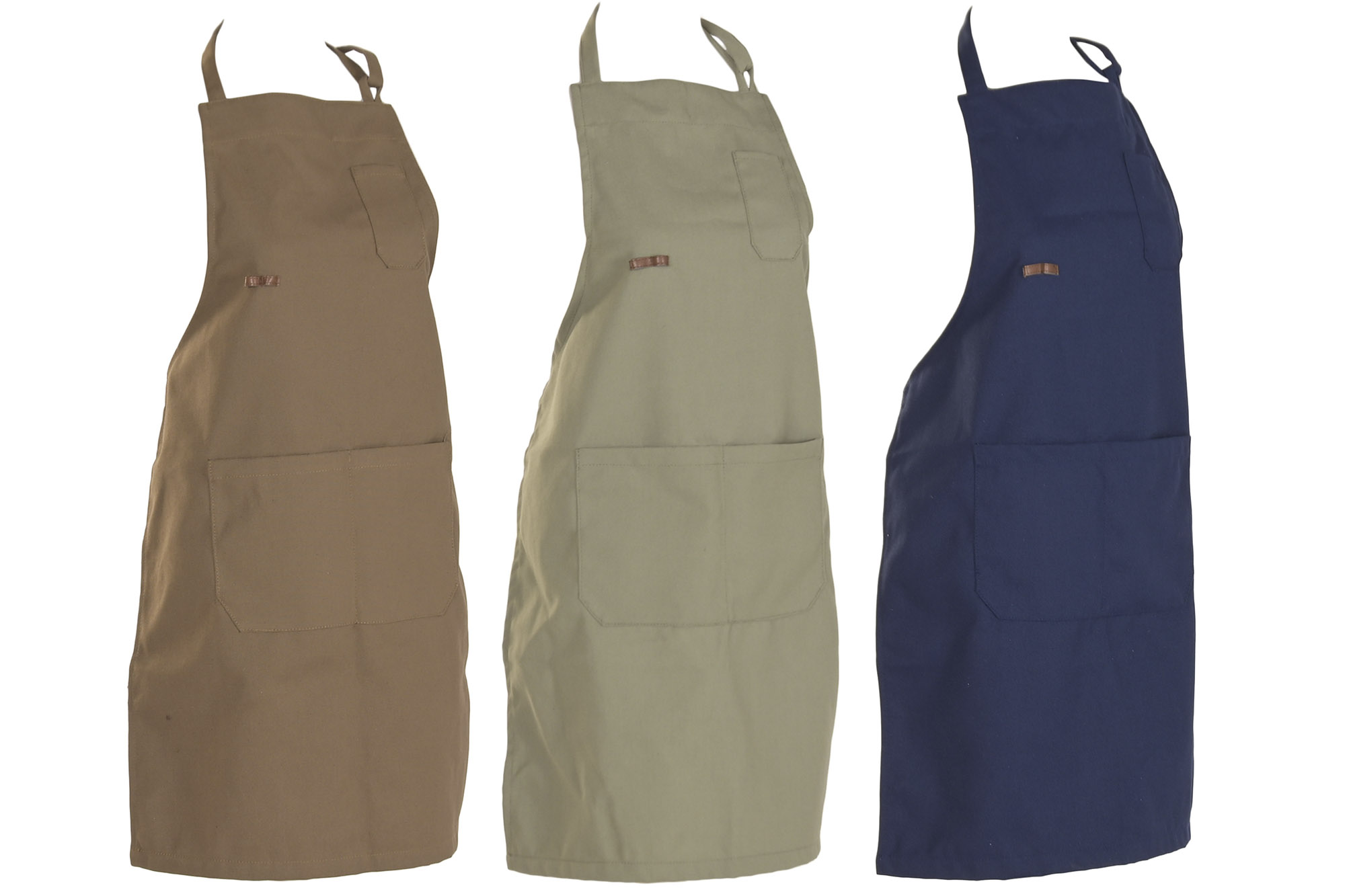 DELANTAL ALGODON LIENZO 55X82CM MARRON