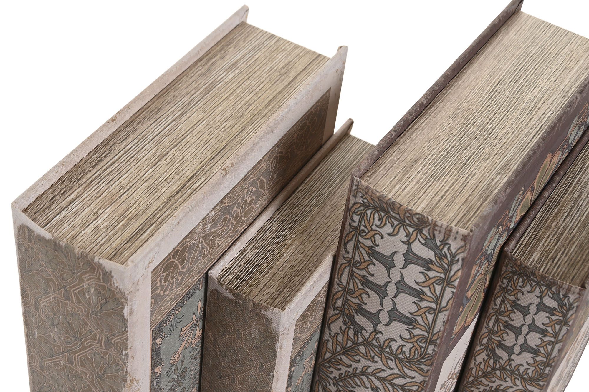 CAJA LIBRO PU MDF 15X5X24 ETNICO MARRON 2
