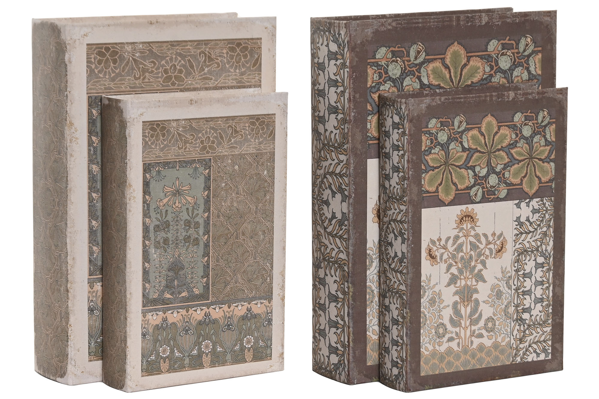 CAJA LIBRO PU MDF 21X7X30 ETNICO MARRON 4