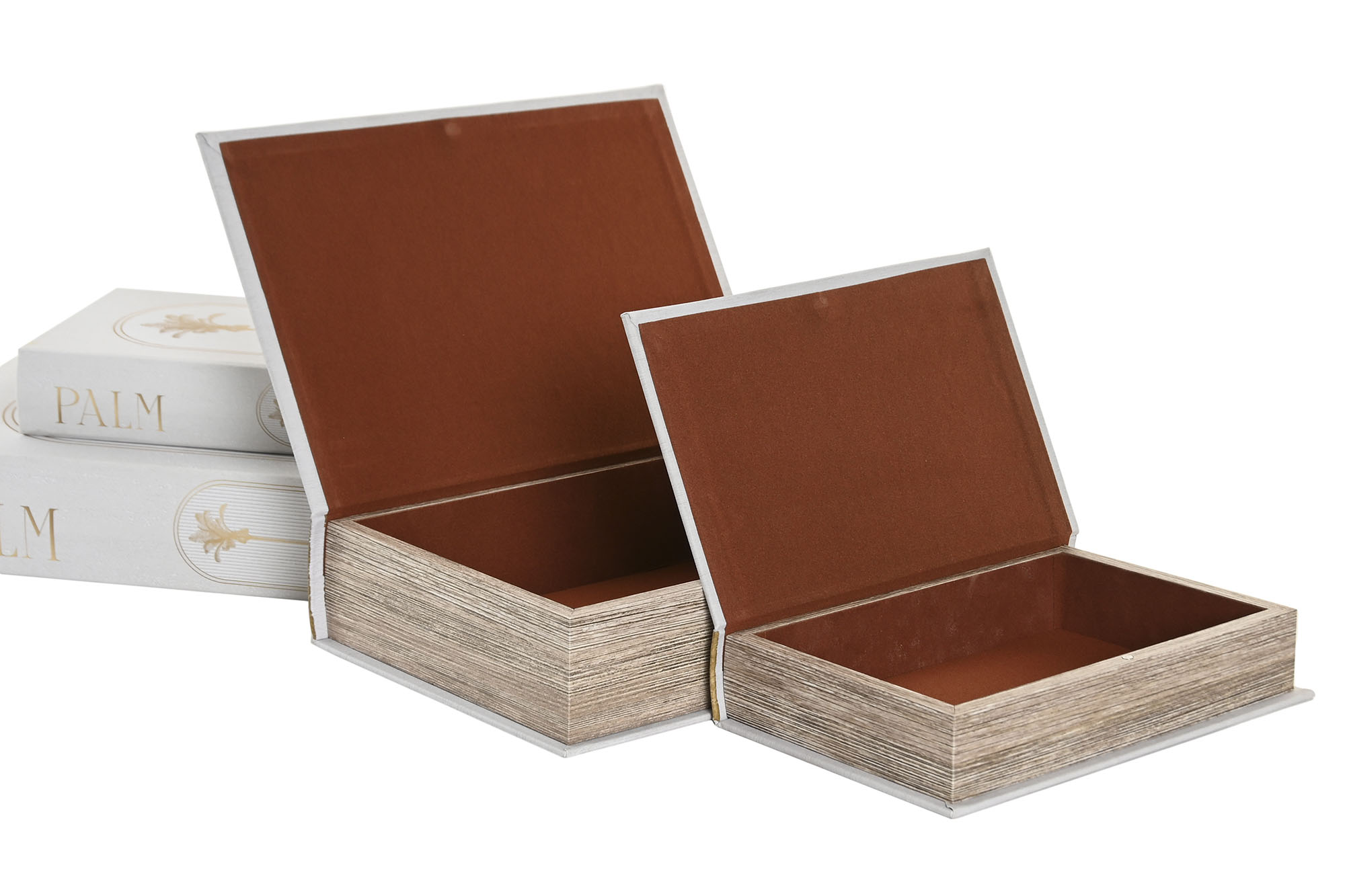 CAJA LIBRO PU MDF 15X5X24 GLAM ESTRECHA 3