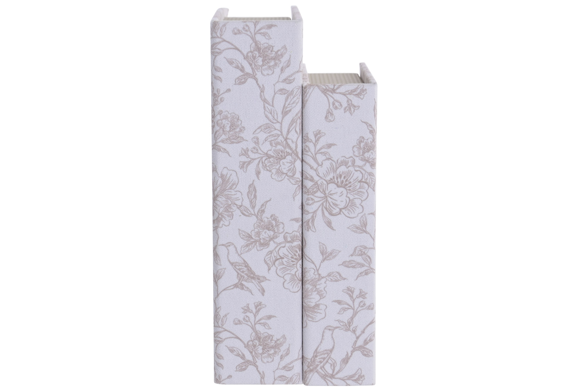 CAJA LIBRO LINO MDF 24X19X6 FLORAL TAPIZADO 3