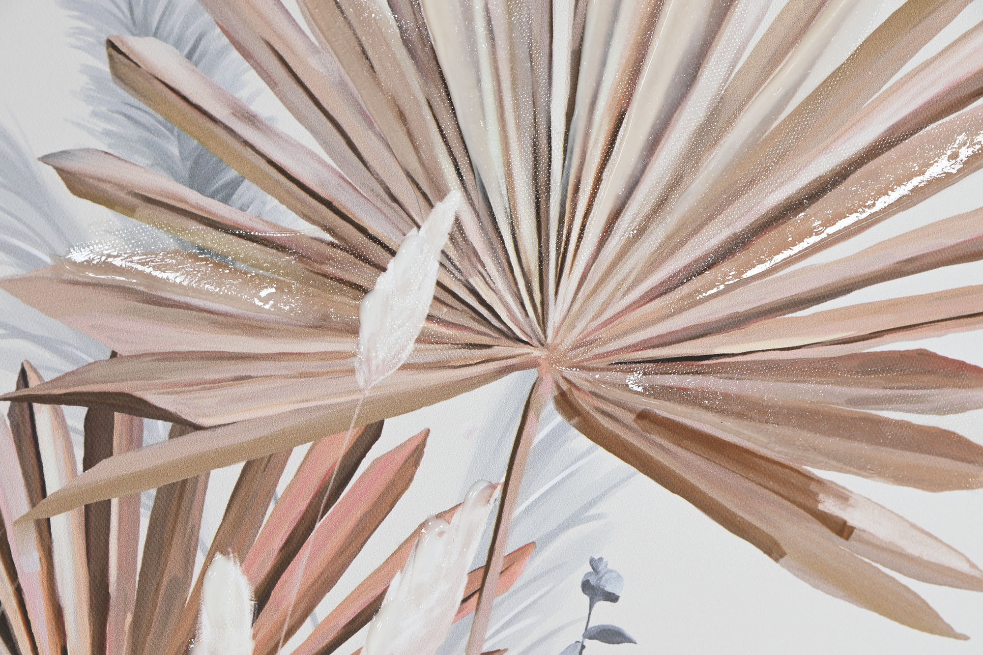 CUADRO LIENZO PINO 40X50CM HOJAS GEL 3