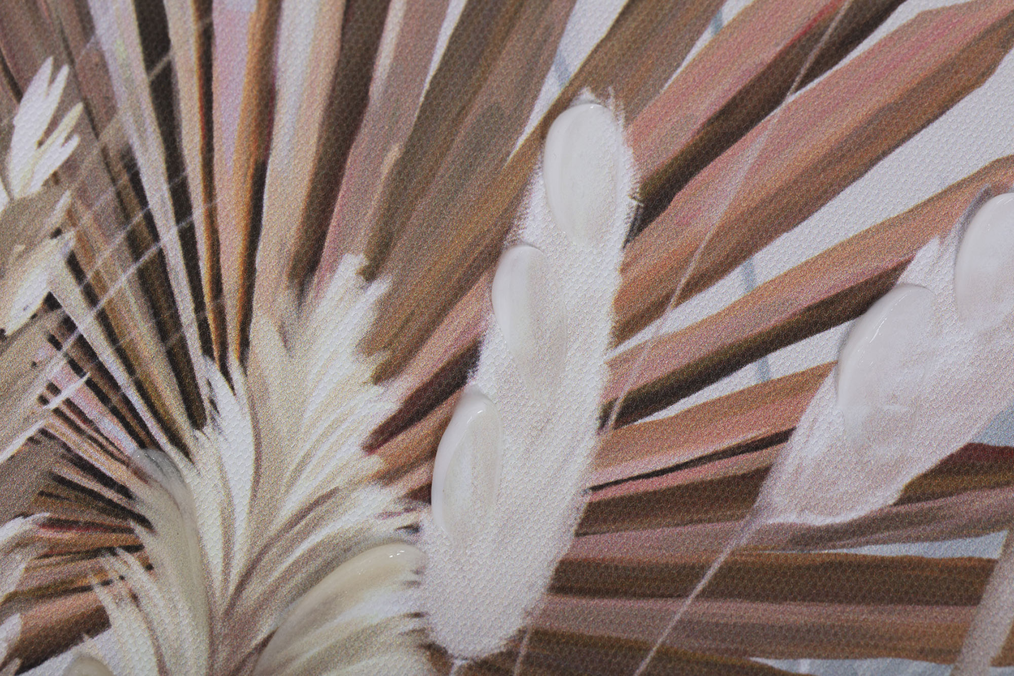 CUADRO LIENZO PINO 40X50CM HOJAS GEL 7