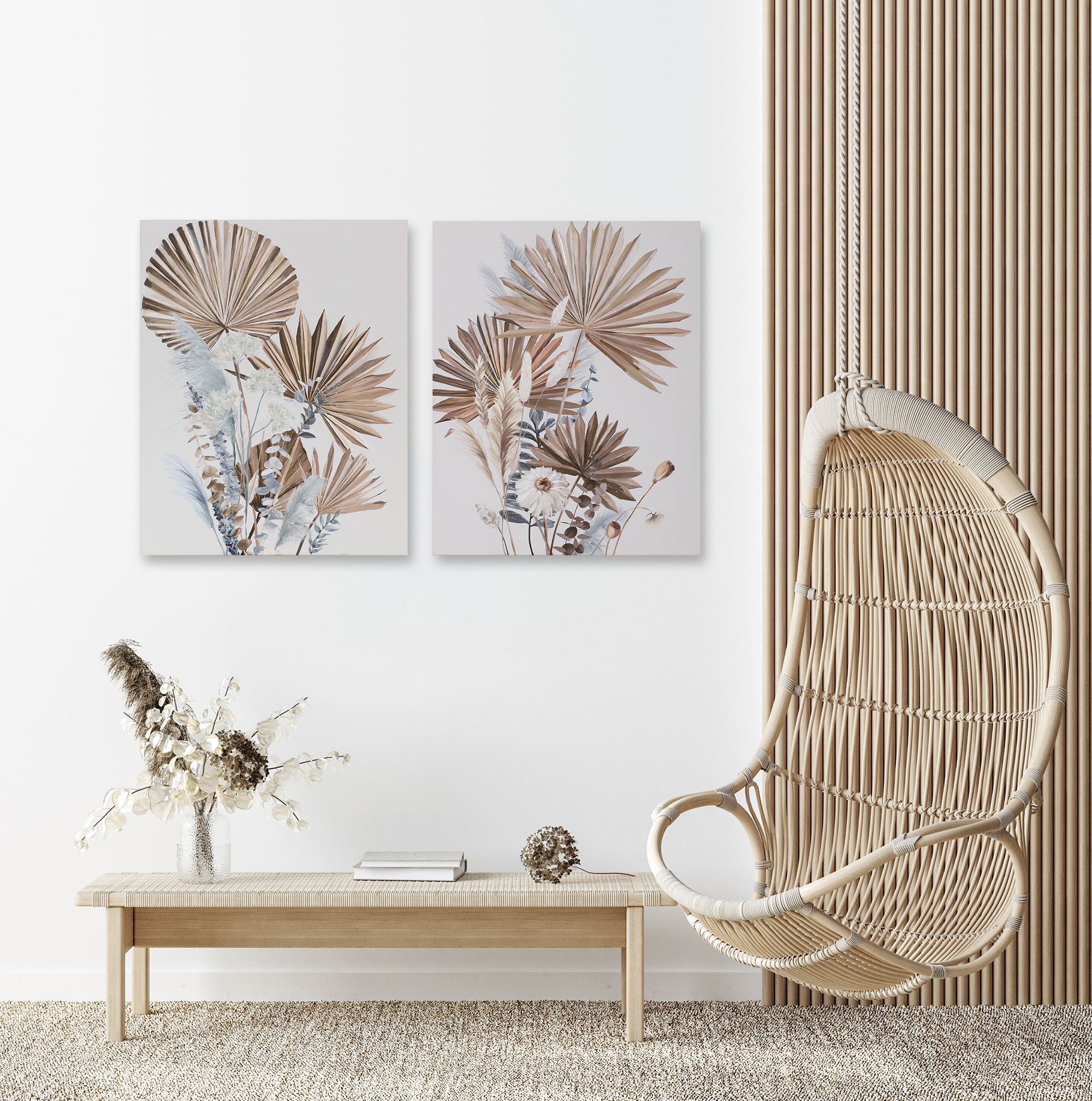 CUADRO LIENZO PINO 40X50CM HOJAS GEL 8