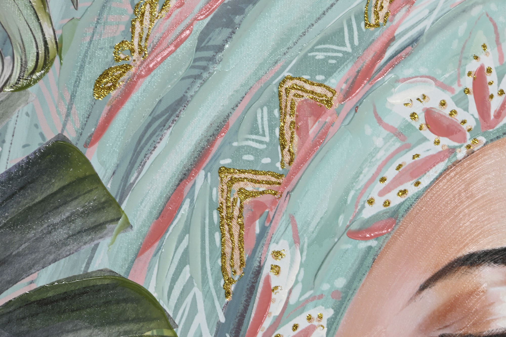 CUADRO LIENZO PS 70X3,5X100 AFRICANA CARA DE LADO 3