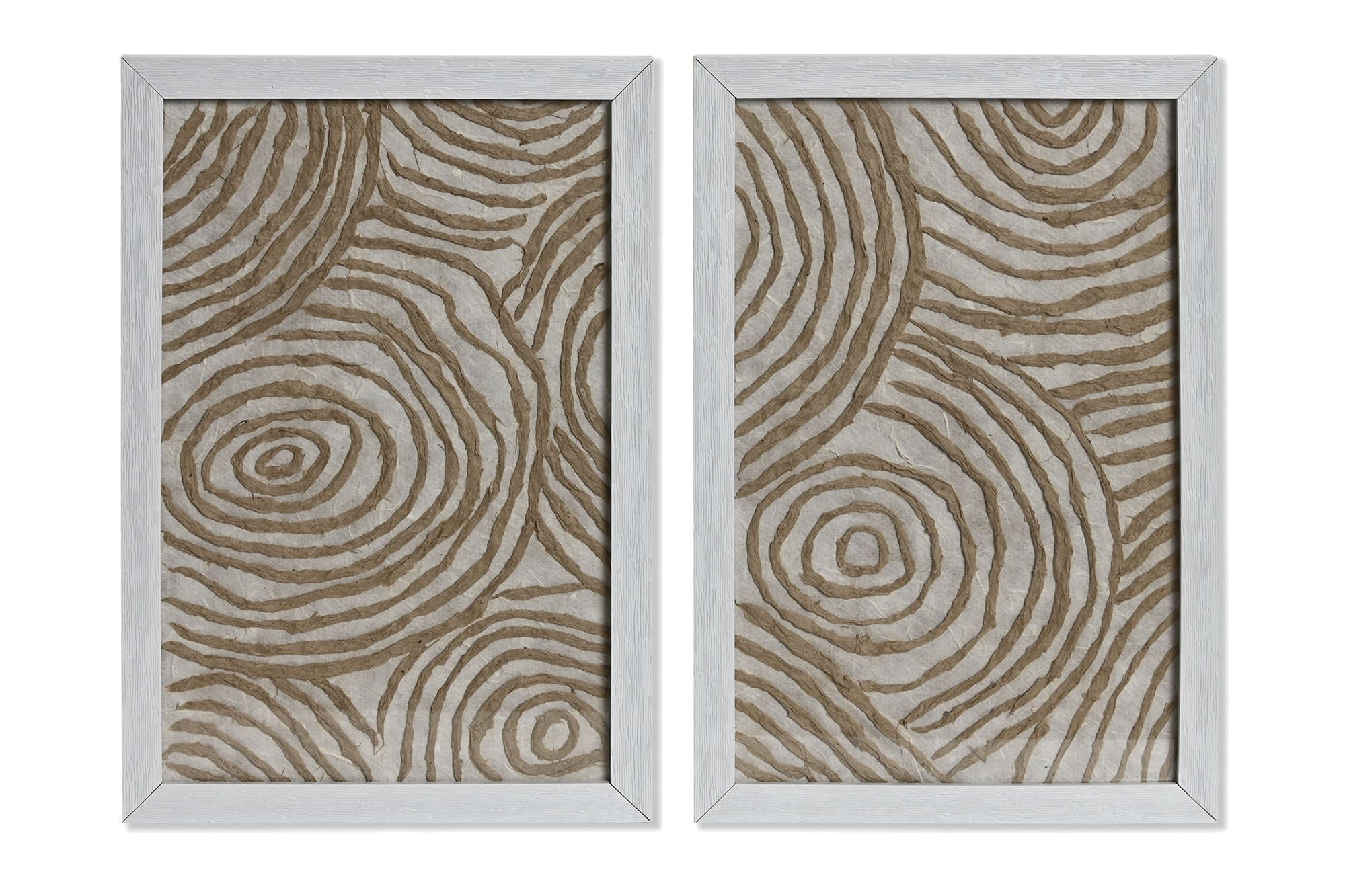 CUADRO SET 2 CRISTAL PAPEL MACHE 20X2X30CM ENMARCA