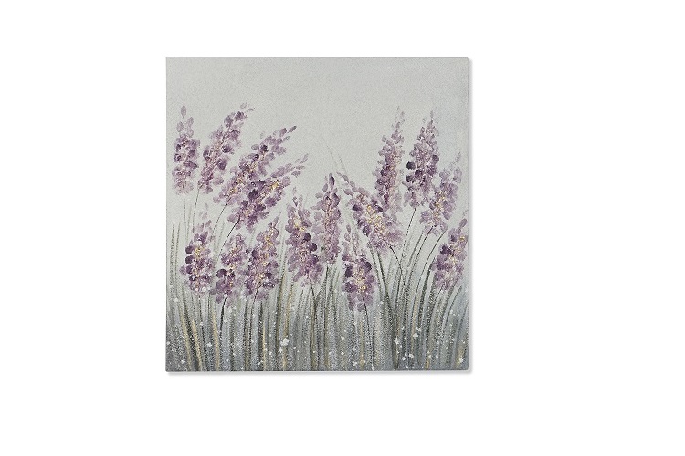 CUADRO LIENZO MDF 60X2,8X60CM LAVANDA