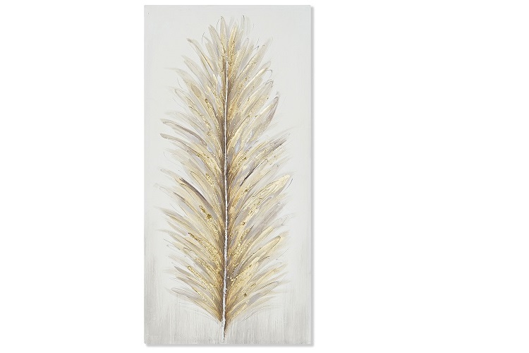 CUADRO LIENZO MDF 40X3X80CM PLUMA