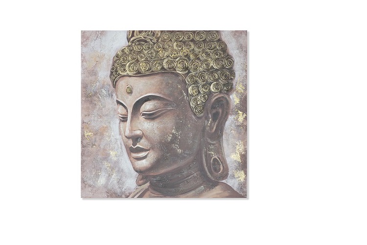 CUADRO LIENZO MDF 100X3X100CM BUDA