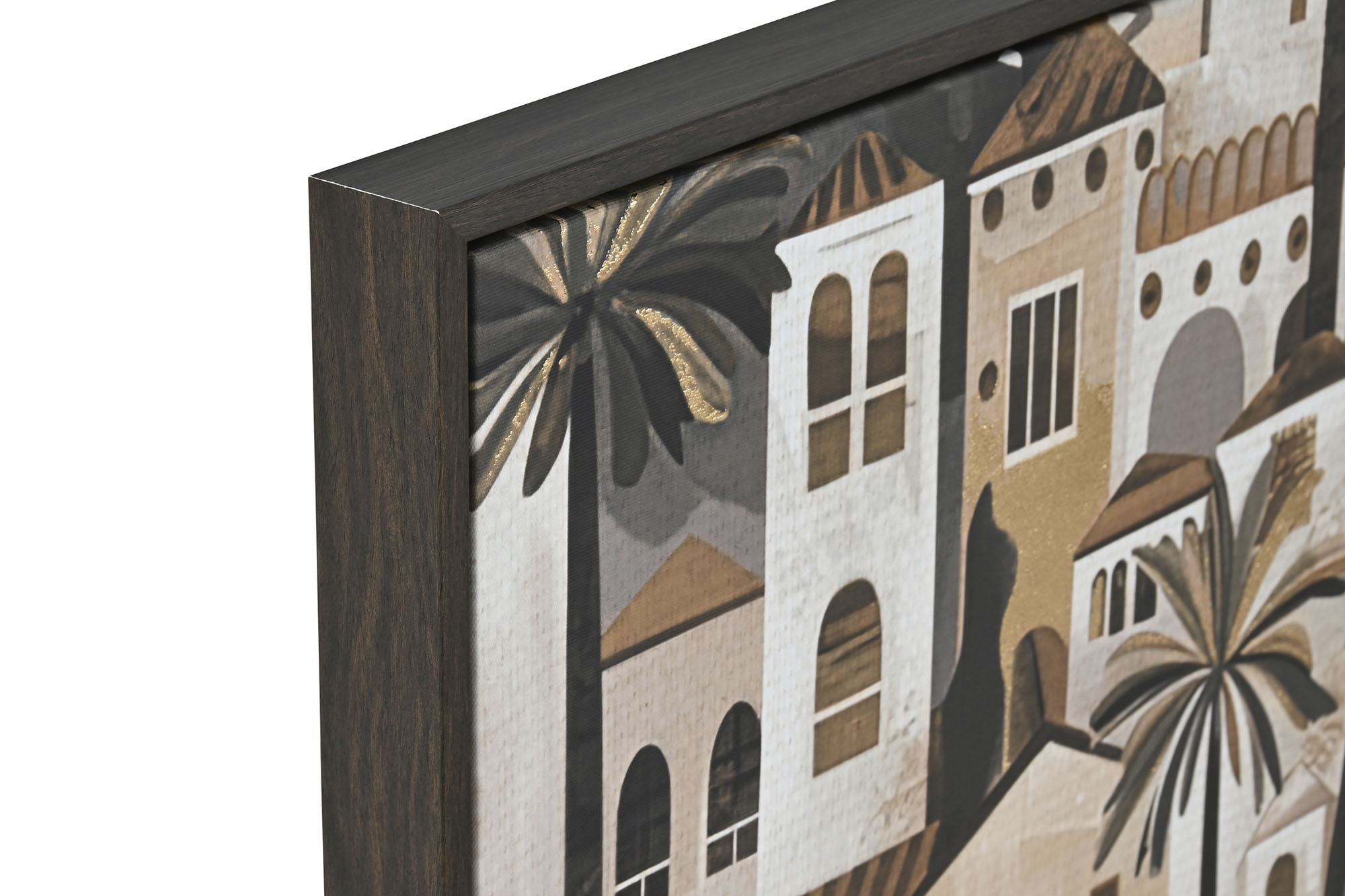 CUADRO LIENZO PS 63X4,5X93 CASAS DORADO MODELO2 3