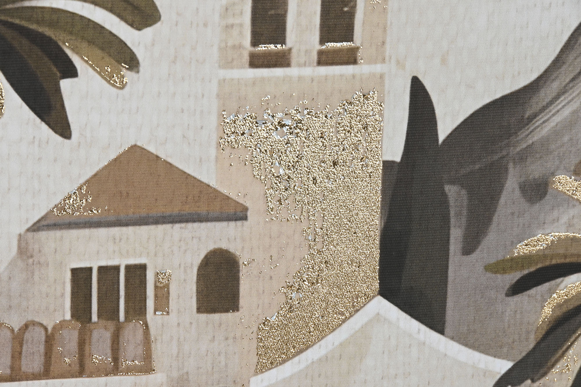 CUADRO LIENZO PS 63X4,5X93 CASAS DORADO MODELO2 4