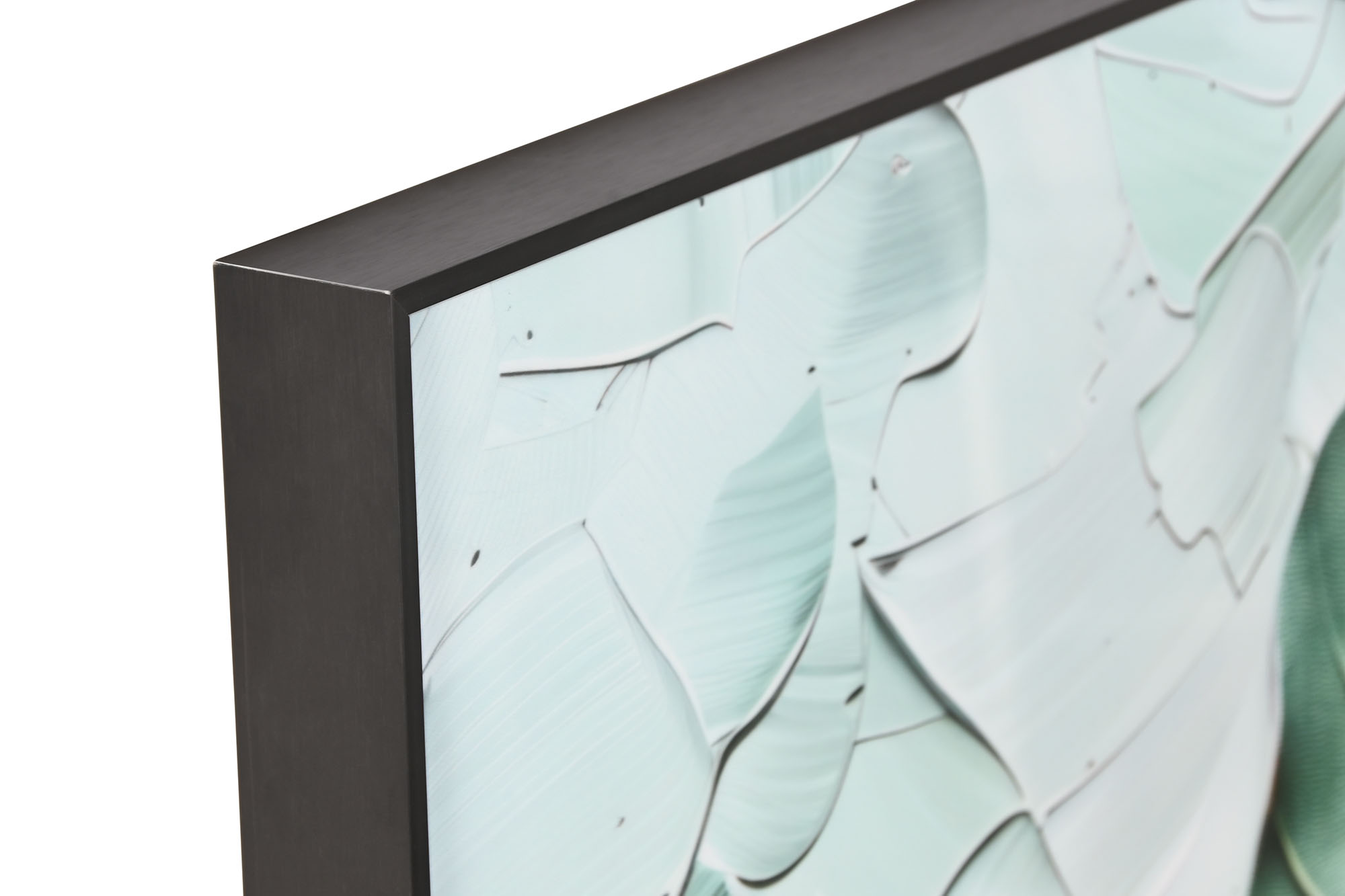 CUADRO ALUMINIO MDF 80X3,5X120 PALMERA 4HOJAS 2