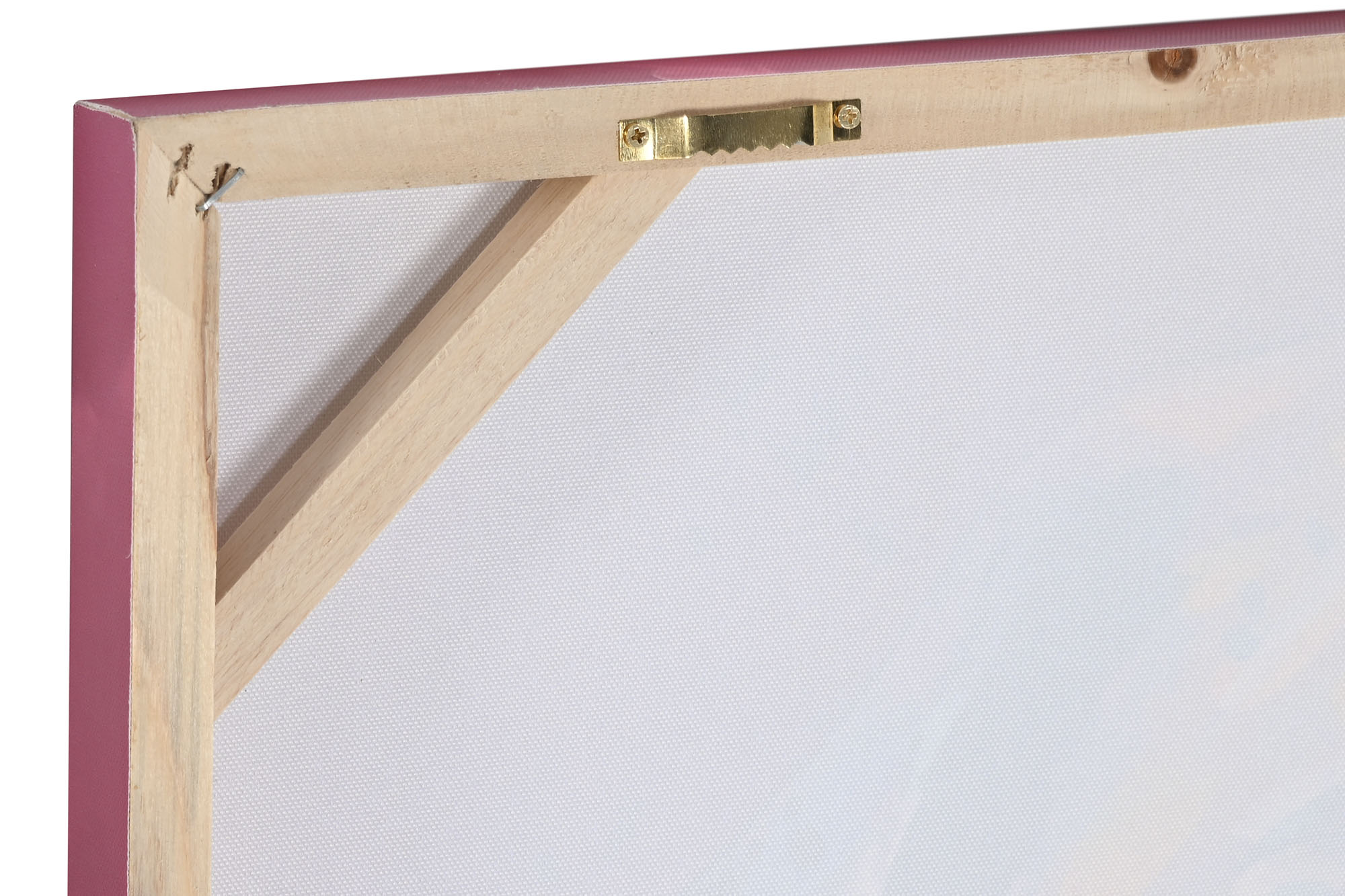 CUADRO LIENZO MDF 80X3X80 PERRO FONDO ROSA 4