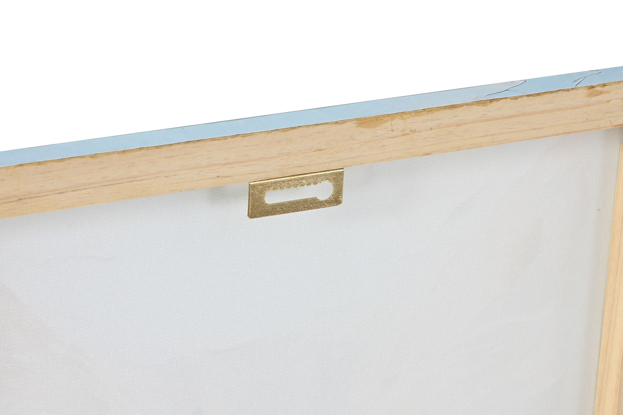 CUADRO LIENZO MDF 40X1,8X60 GATO CELESTE 4